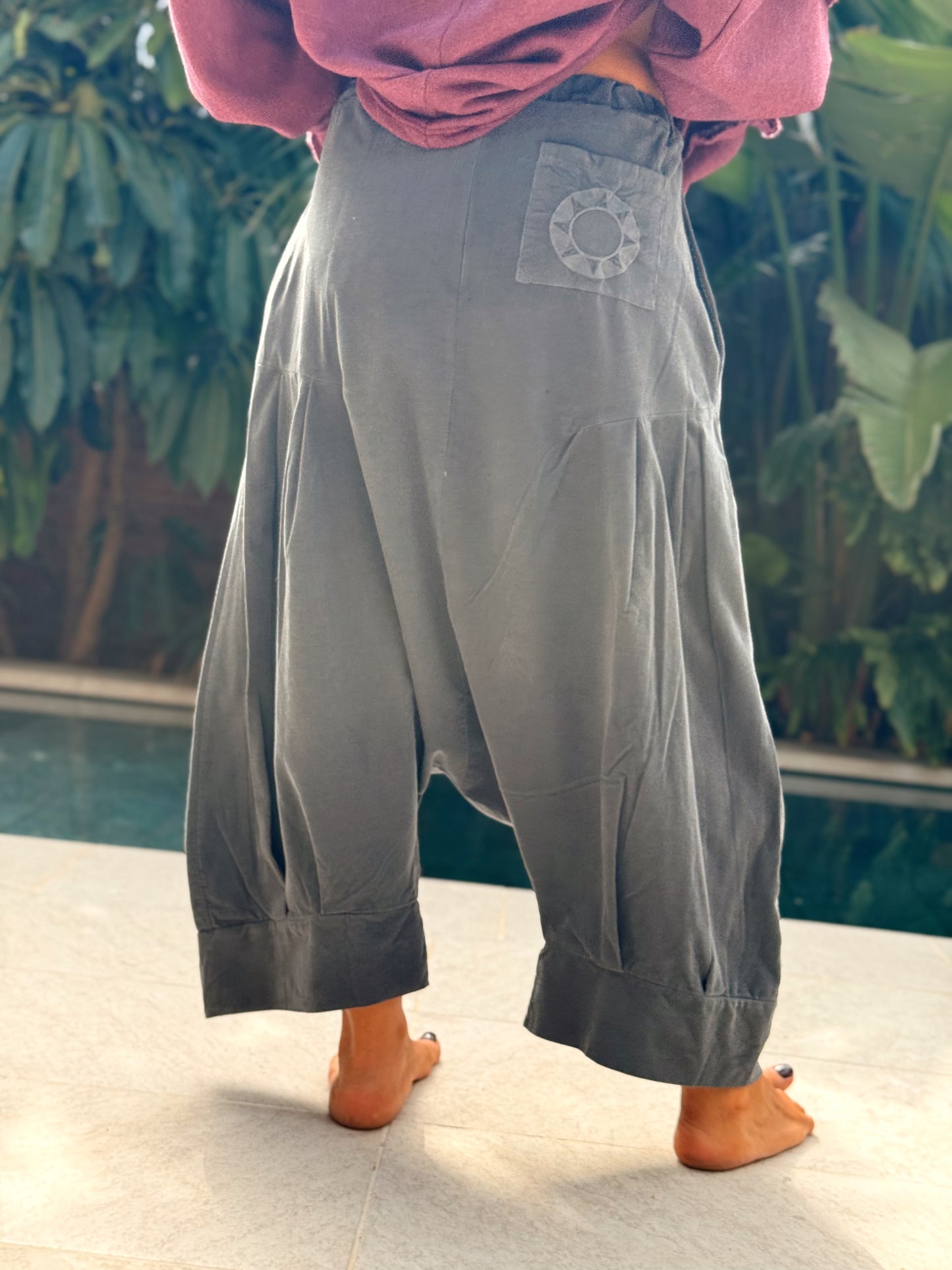 PANTALONES PANA CROPPED BAGGY OVERSIZE MULTICOLOR