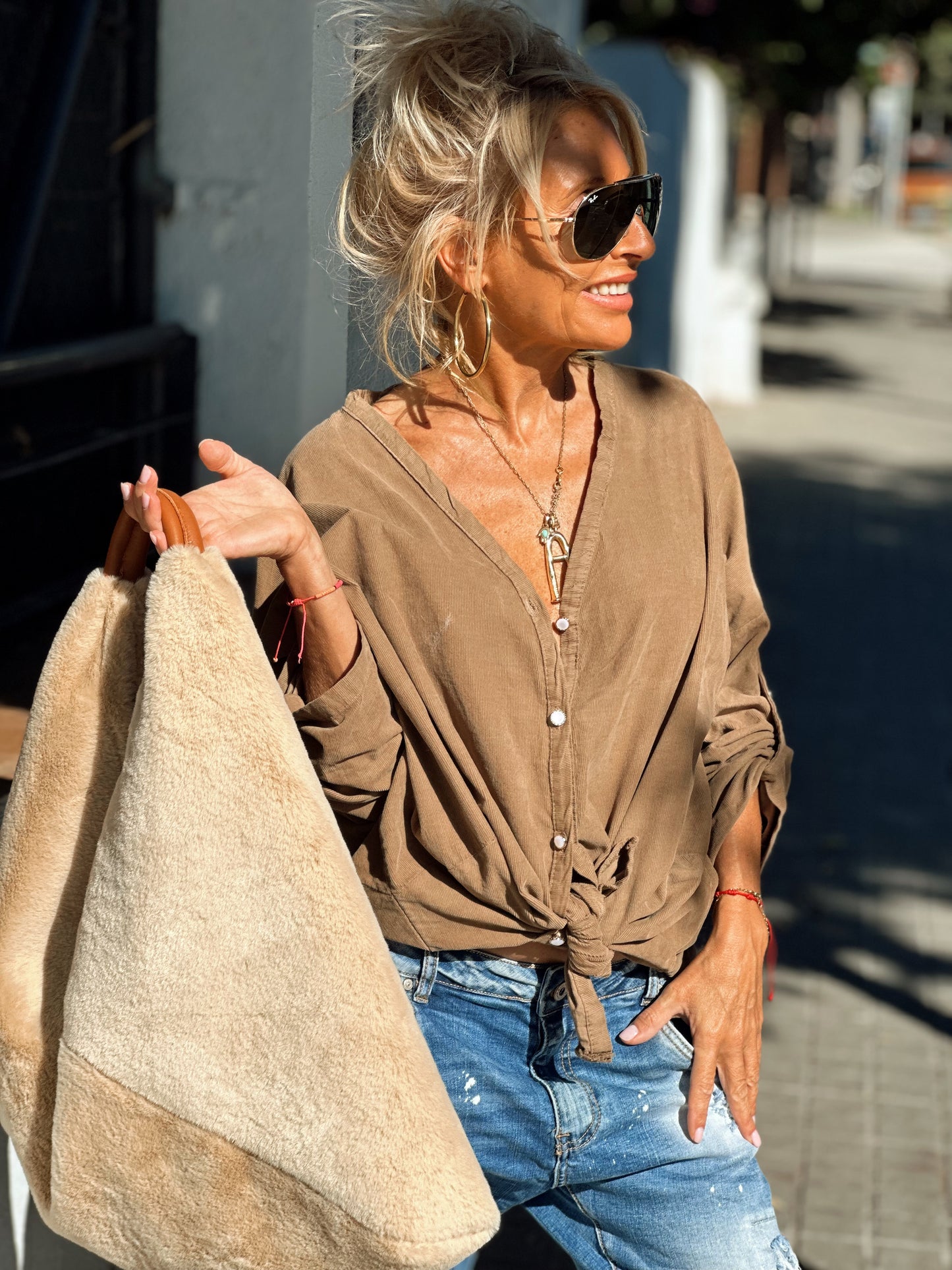 BLUSA PANA LUDIVINE CAMEL