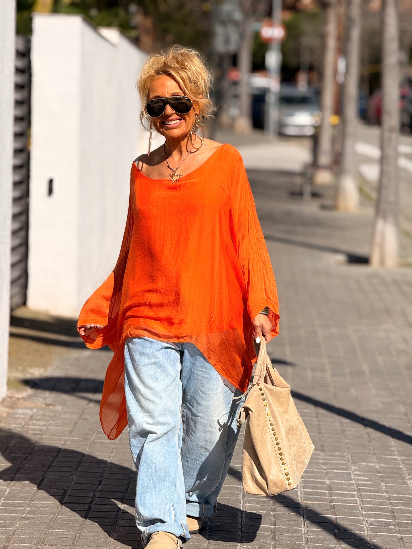 BLUSA CON TOP OVERSIZE ASIMÉTRICA NOA MULTICOLOR