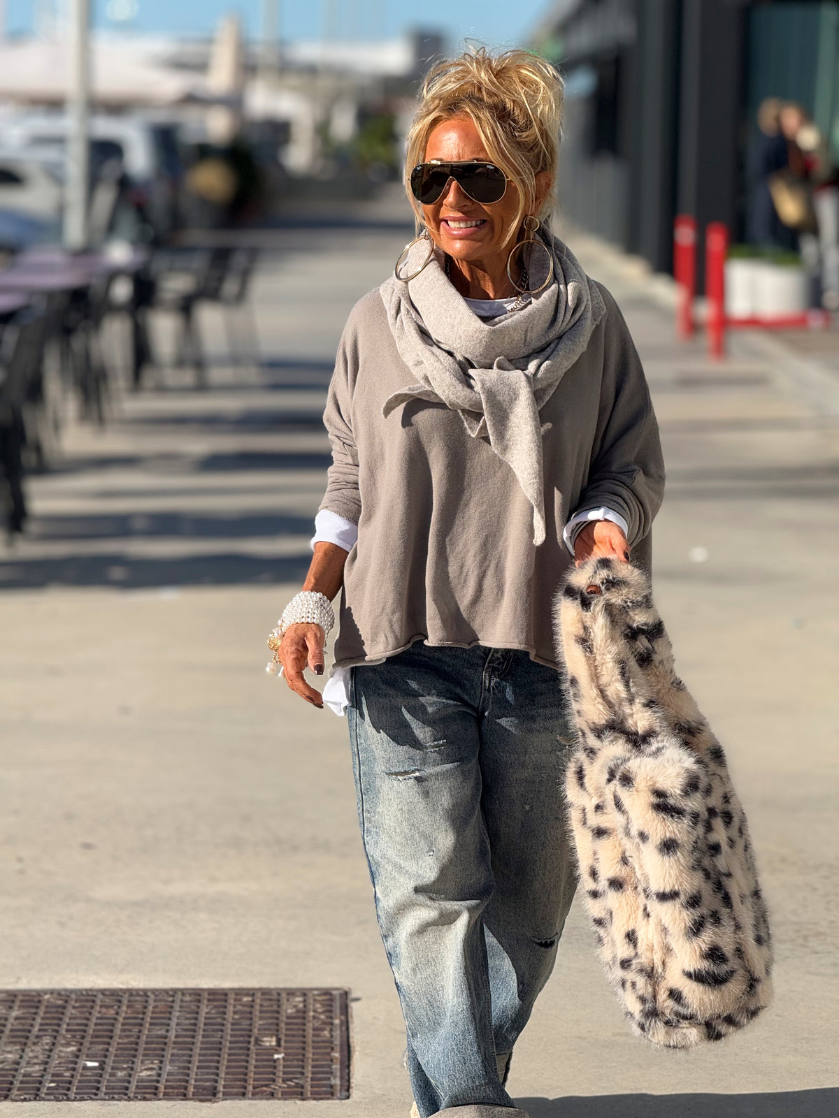 BOLSO XL PELO SINTÉTICO ANIMAL PRINT