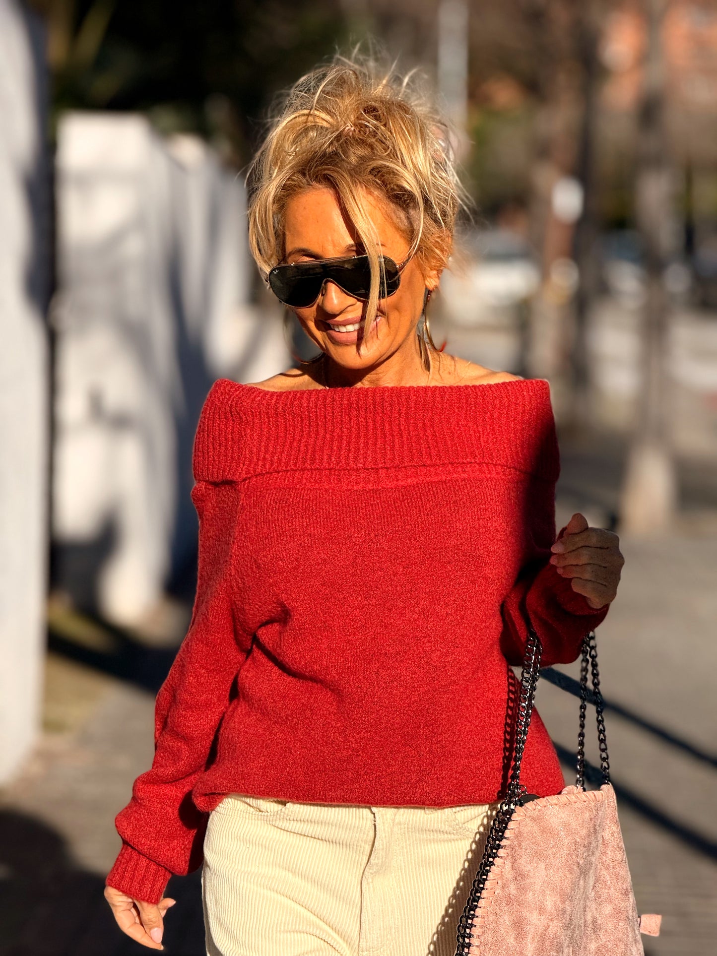 JERSEY DE PUNTO BARDOT MULTICOLOR