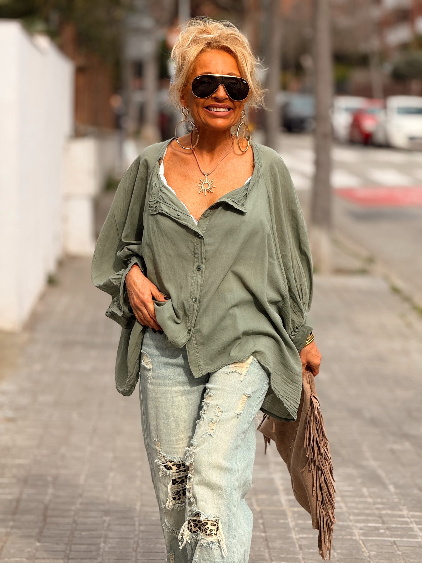 BLUSA OVERSIZE NINA MULTICOLOR