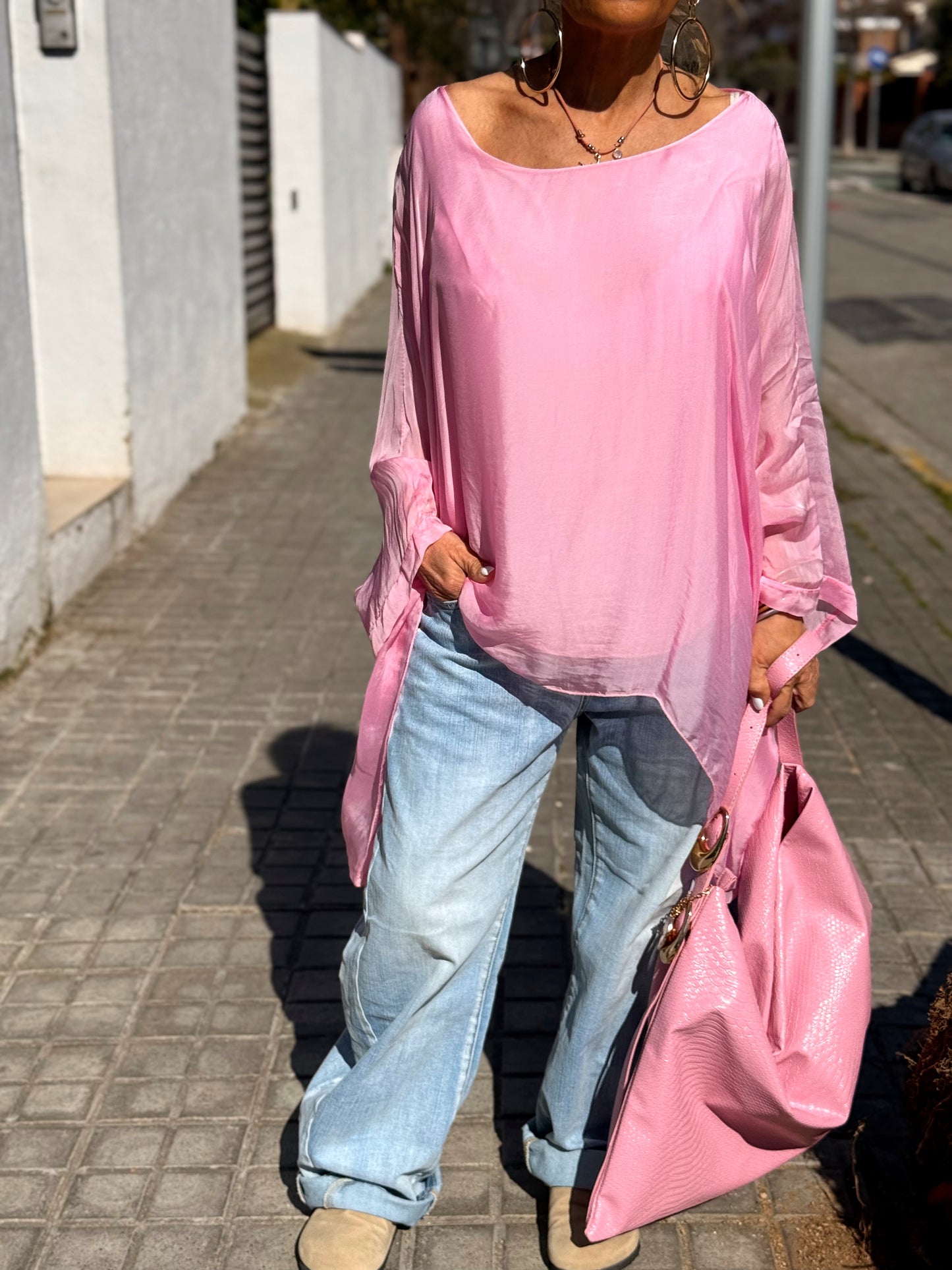 BLUSA CON TOP OVERSIZE ASIMÉTRICA NOA MULTICOLOR