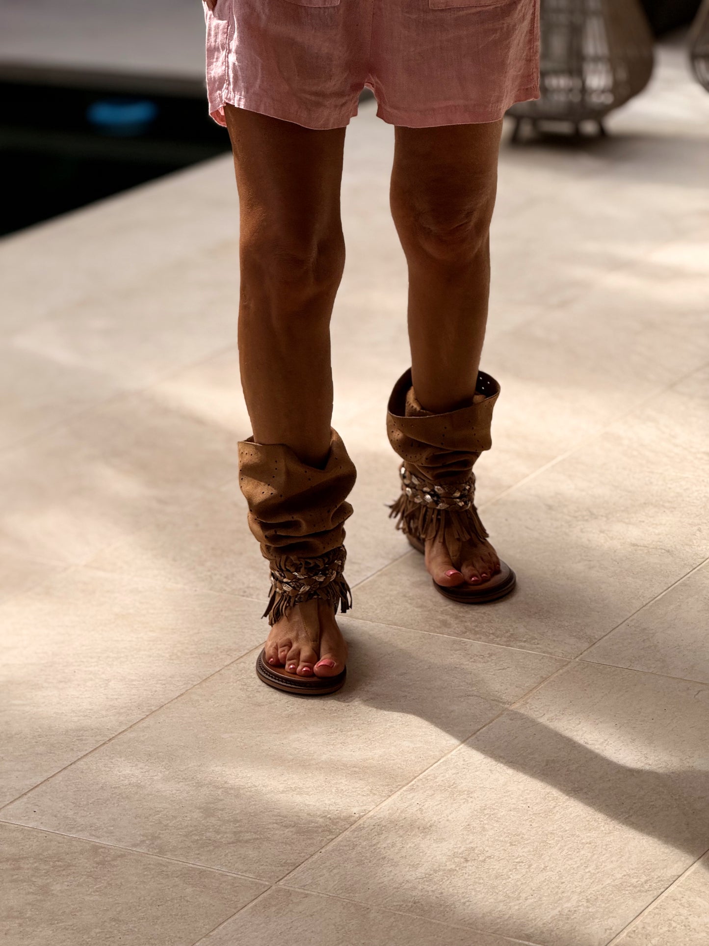 BOTAS-SANDALIAS HIPPIE BOHO MULTICOLOR