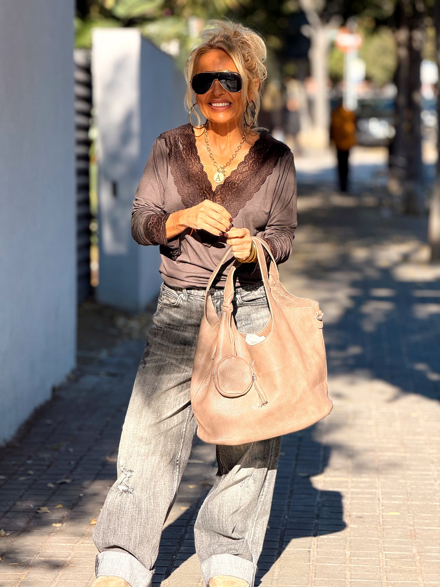 CAMISETA LENCERO SUPER OVERSIZE ANDREA MULTICOLOR