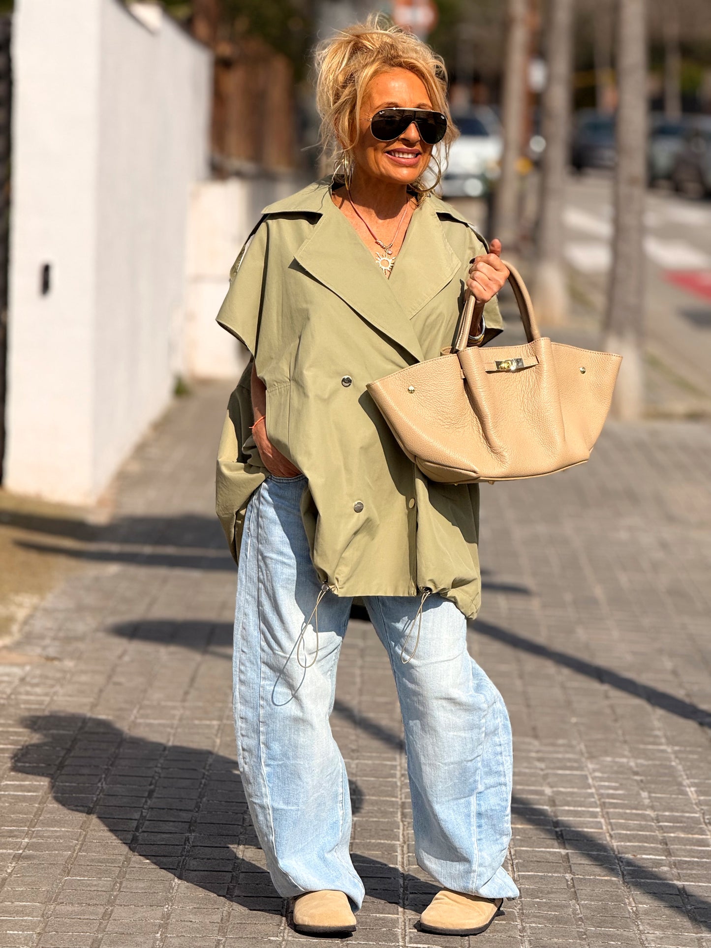 TRENCH OVERSIZE ELOWEN MULTICOLOR