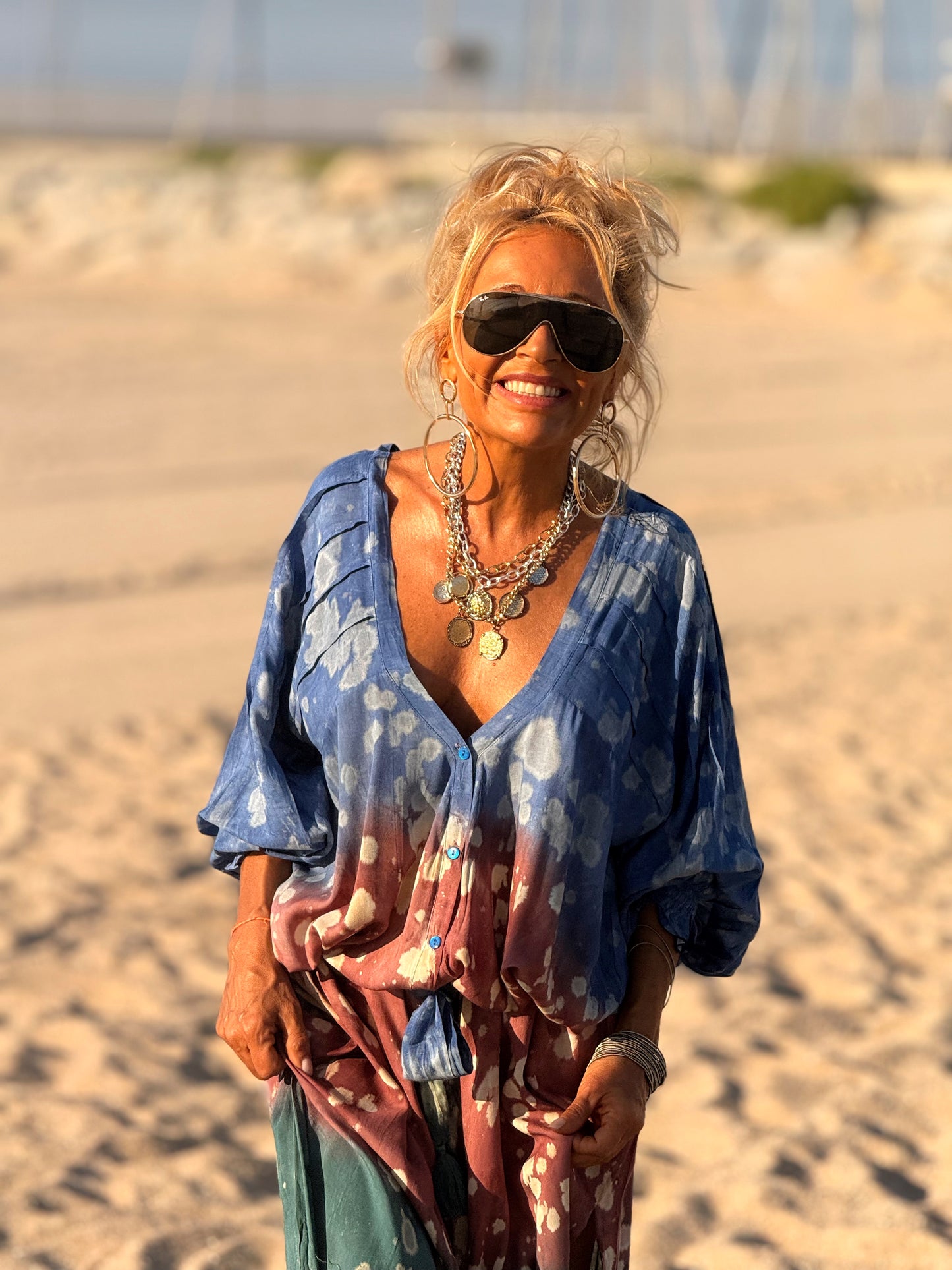 VESTIDO KAFTAN SUPER OVERSIZE MULTICOLOR
