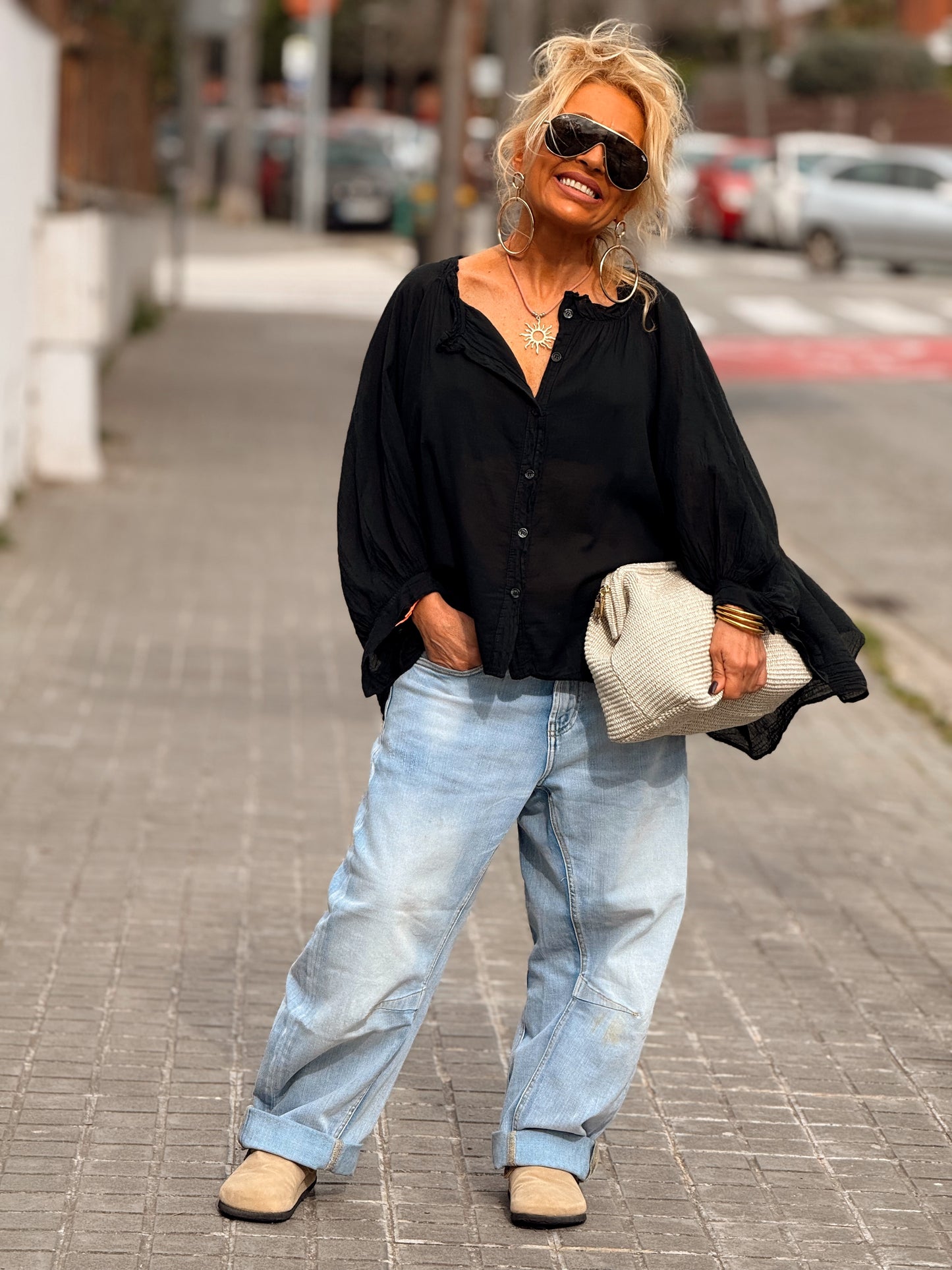 BLUSA OVERSIZE NINA MULTICOLOR