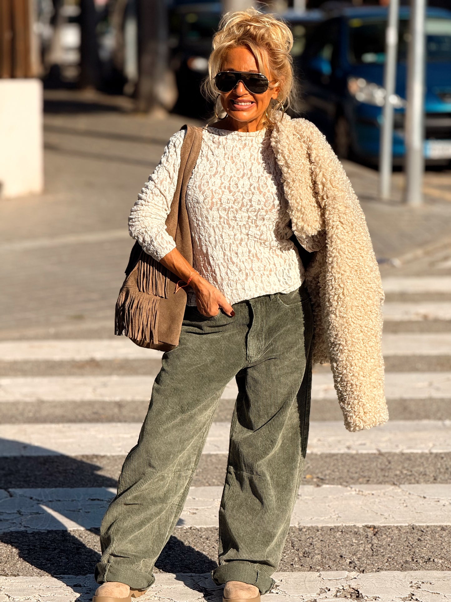 PANTALON DE PANA JOYCE MULTICOLOR