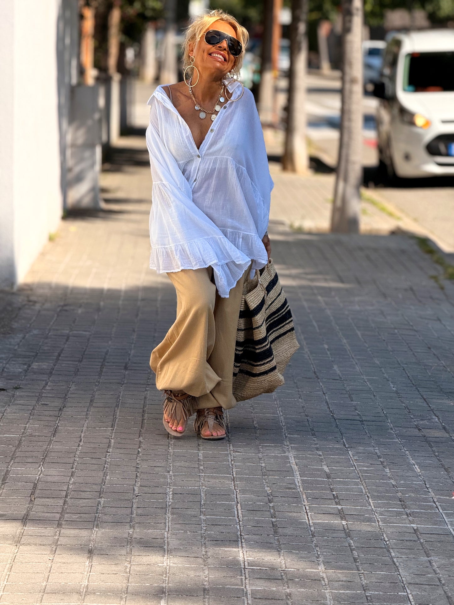 PANTALON MARI OVERSIZE MULTICOLOR