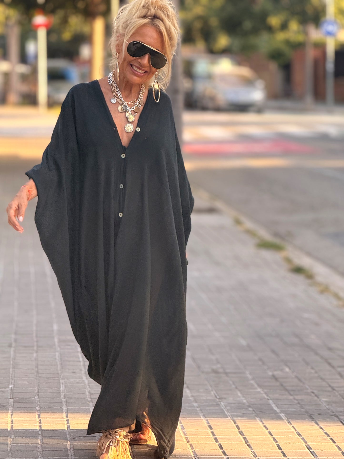 VESTIDO- TÚNICA SUPER OVERSIZE SANDRINE MULTICOLOR