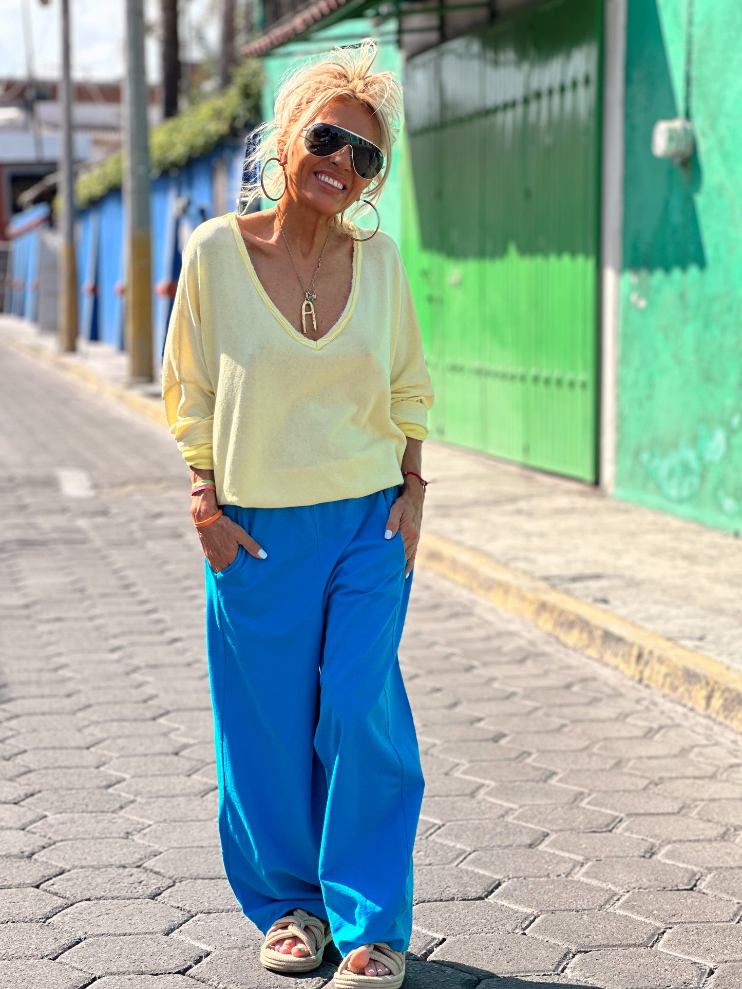 PANTALÓN OVERSIZE MILLA AZUL