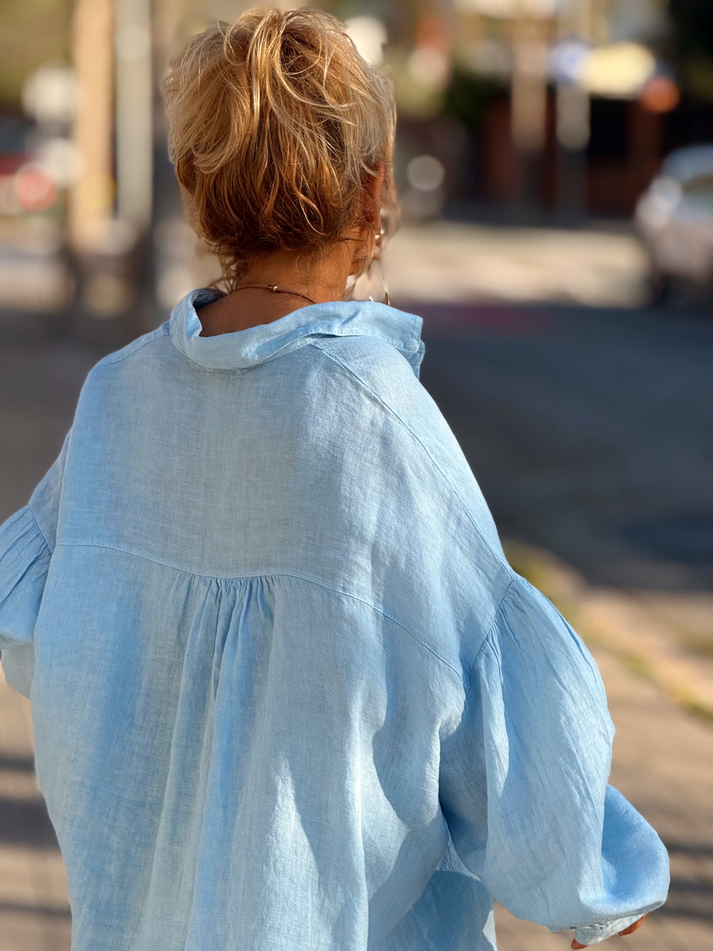 CAMISA OVERSIZE LINO LEA MULTICOLOR