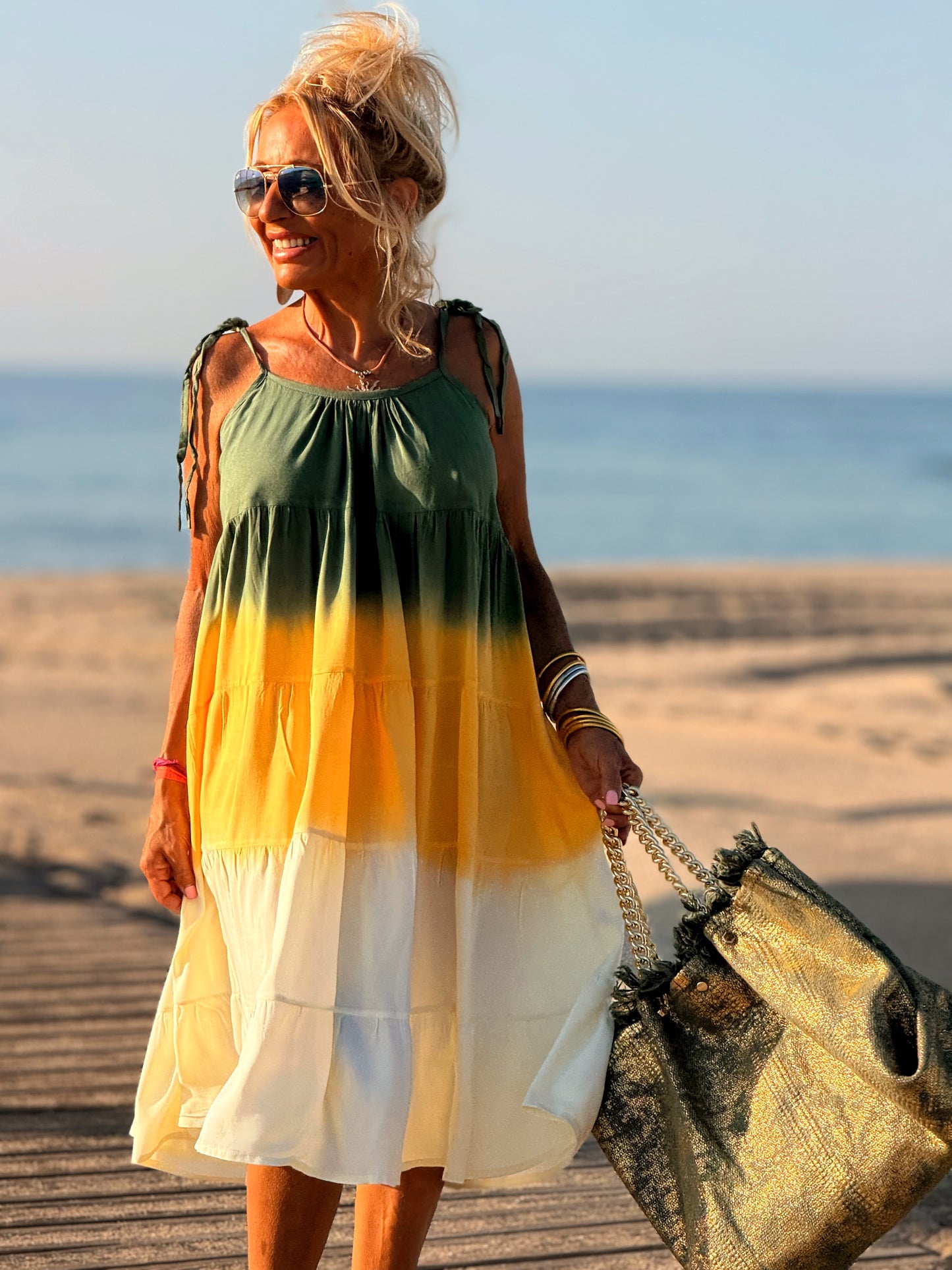 VESTIDO CORTO TIRANTES TYE&DYE MULTICOLOR