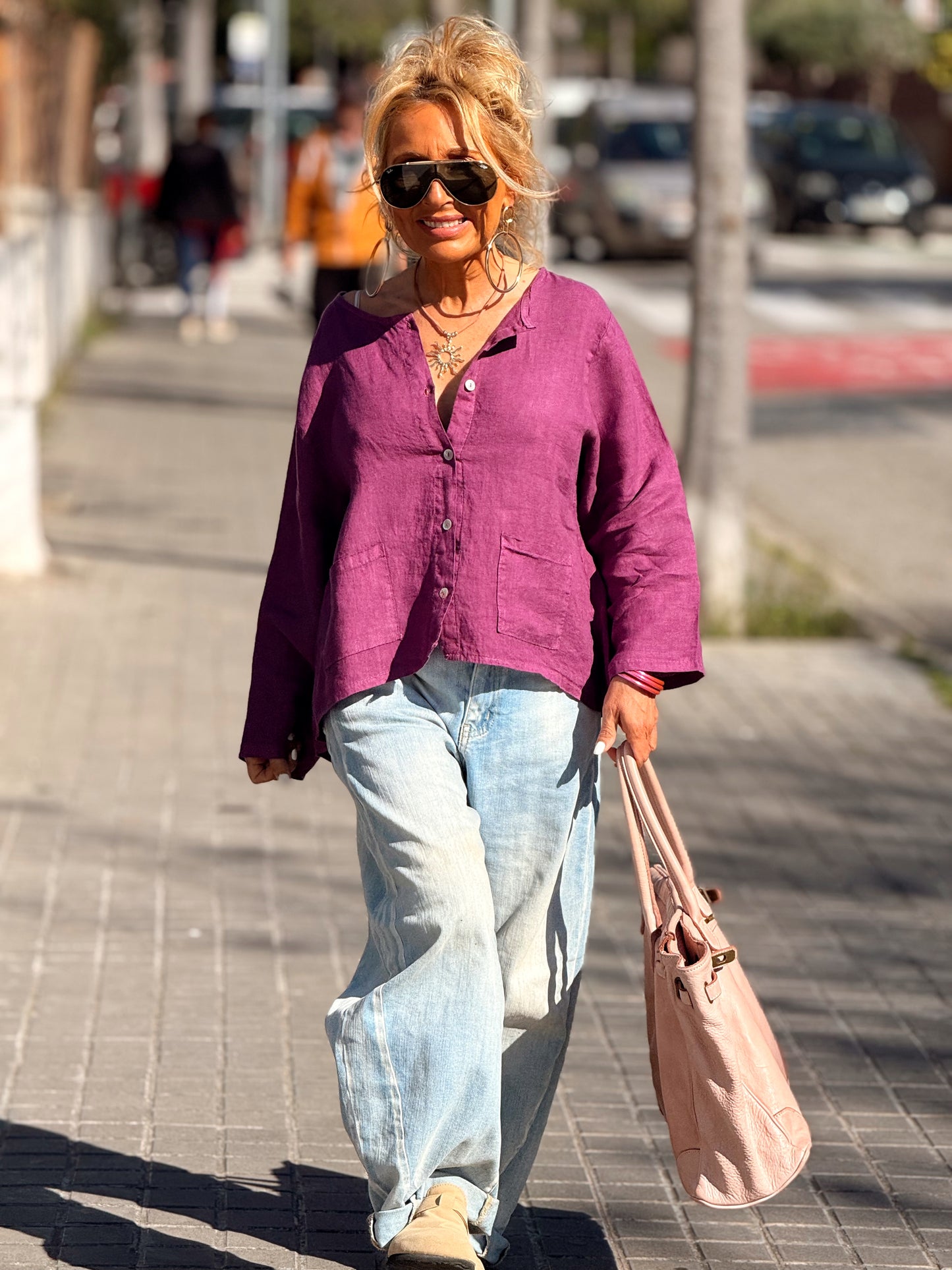 CAMISA LINO RITA MULTICOLOR