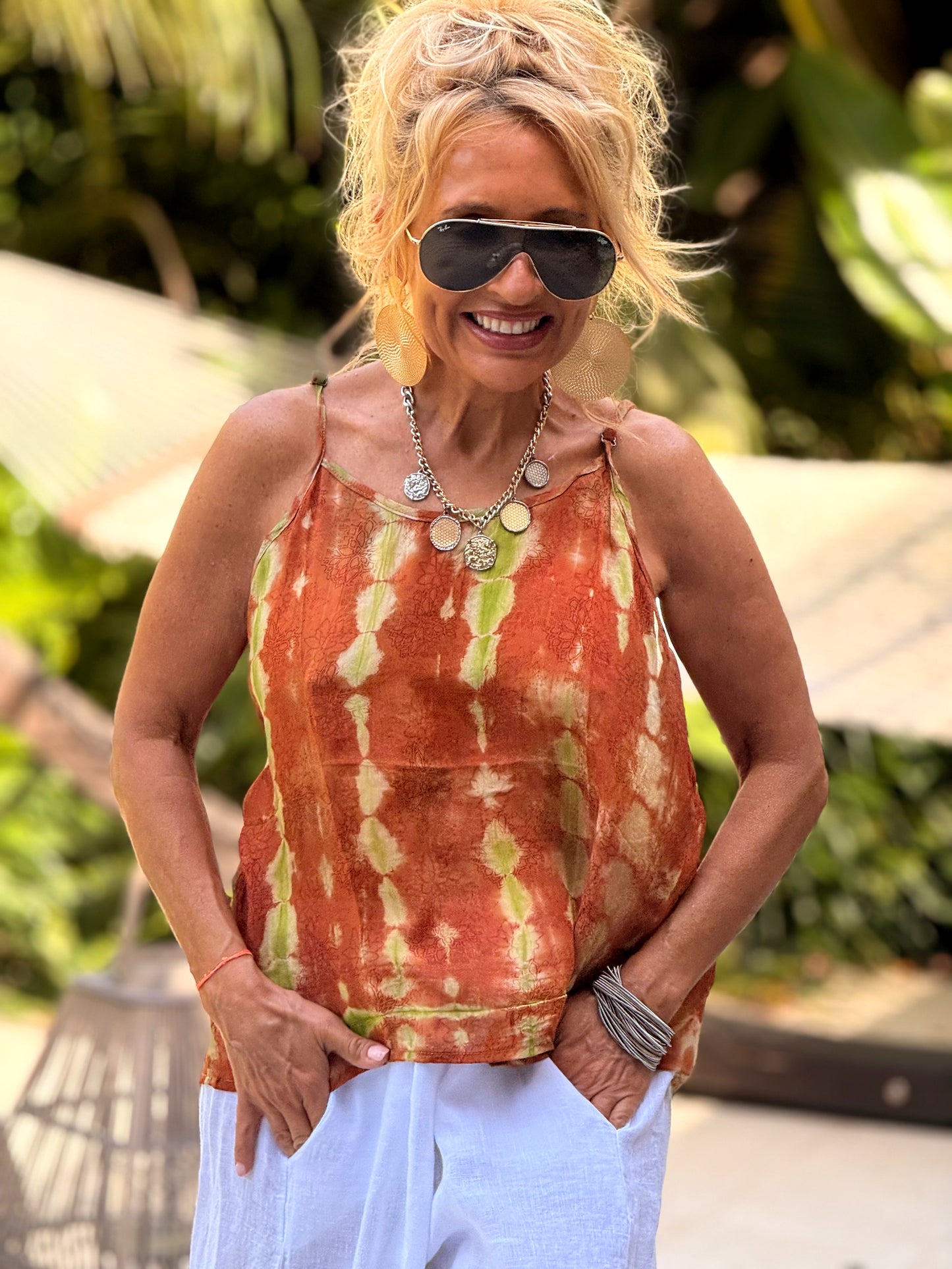 TOP TIRANTES CREPE SEDA INDY MULTICOLOR