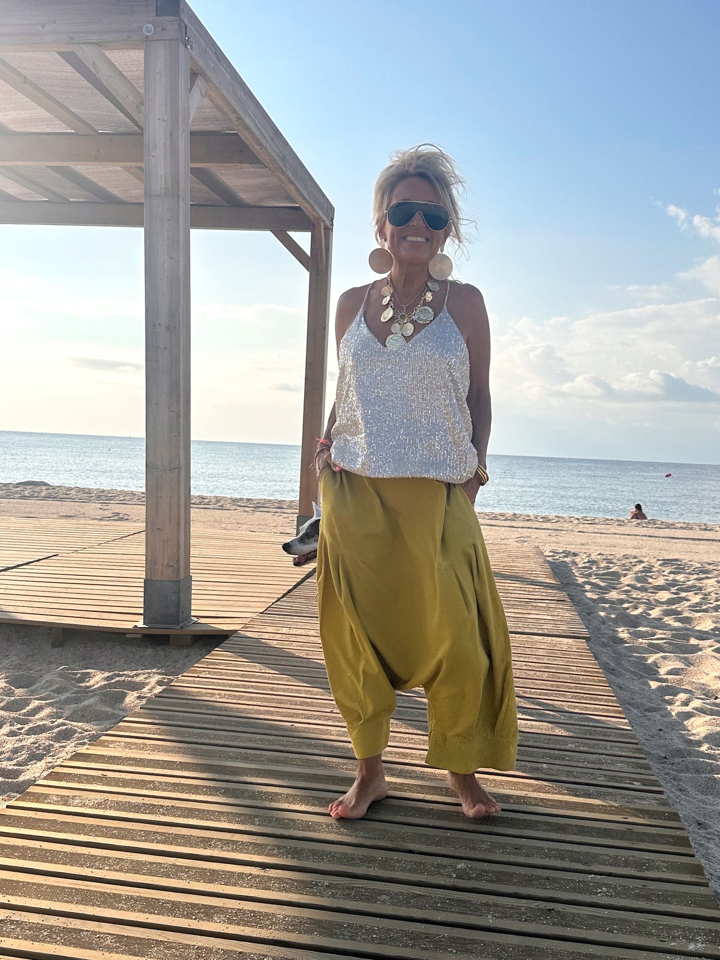 PANTALONES PANA CROPPED BAGGY OVERSIZE MULTICOLOR