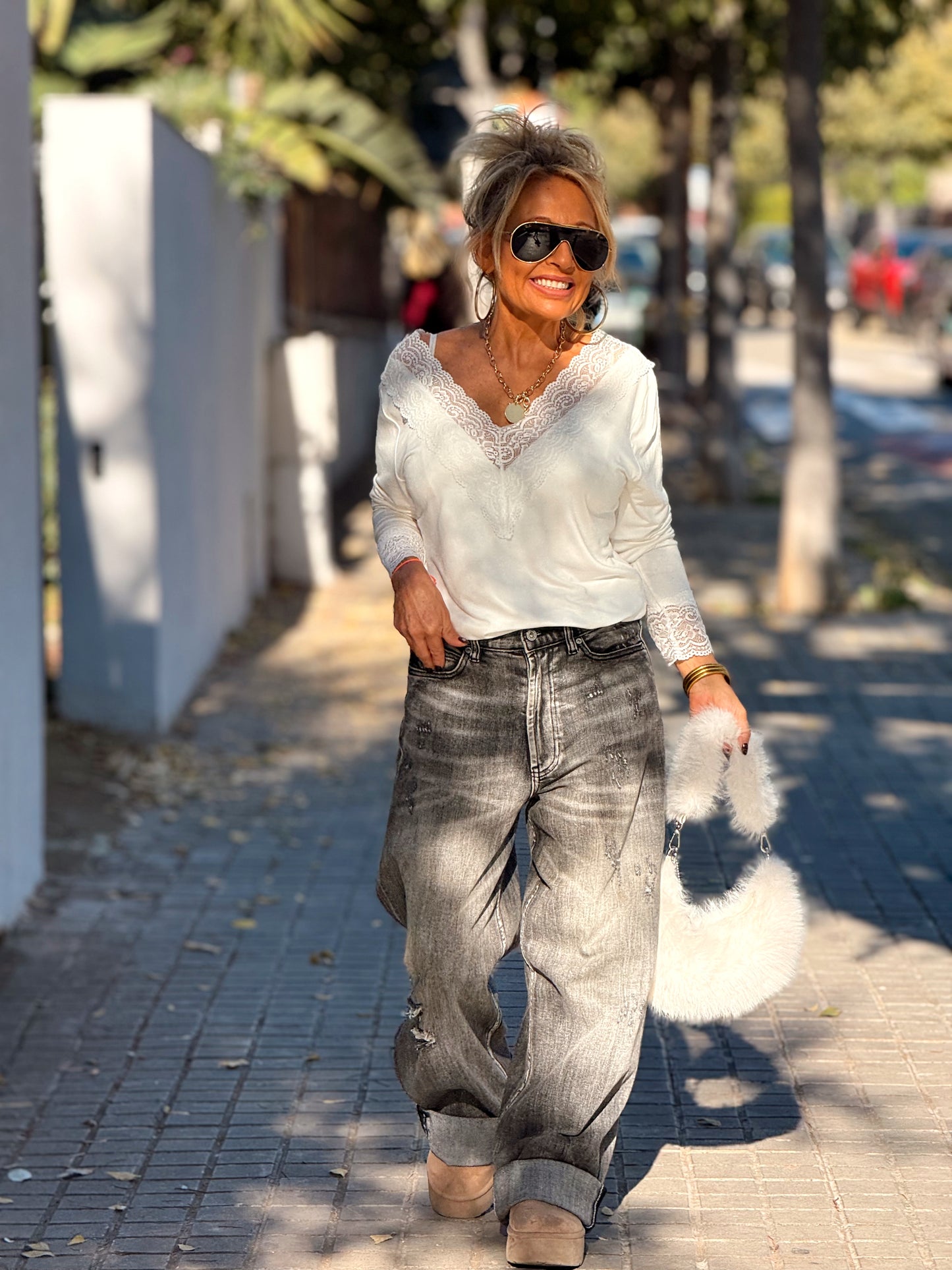 CAMISETA LENCERO SUPER OVERSIZE ANDREA MULTICOLOR