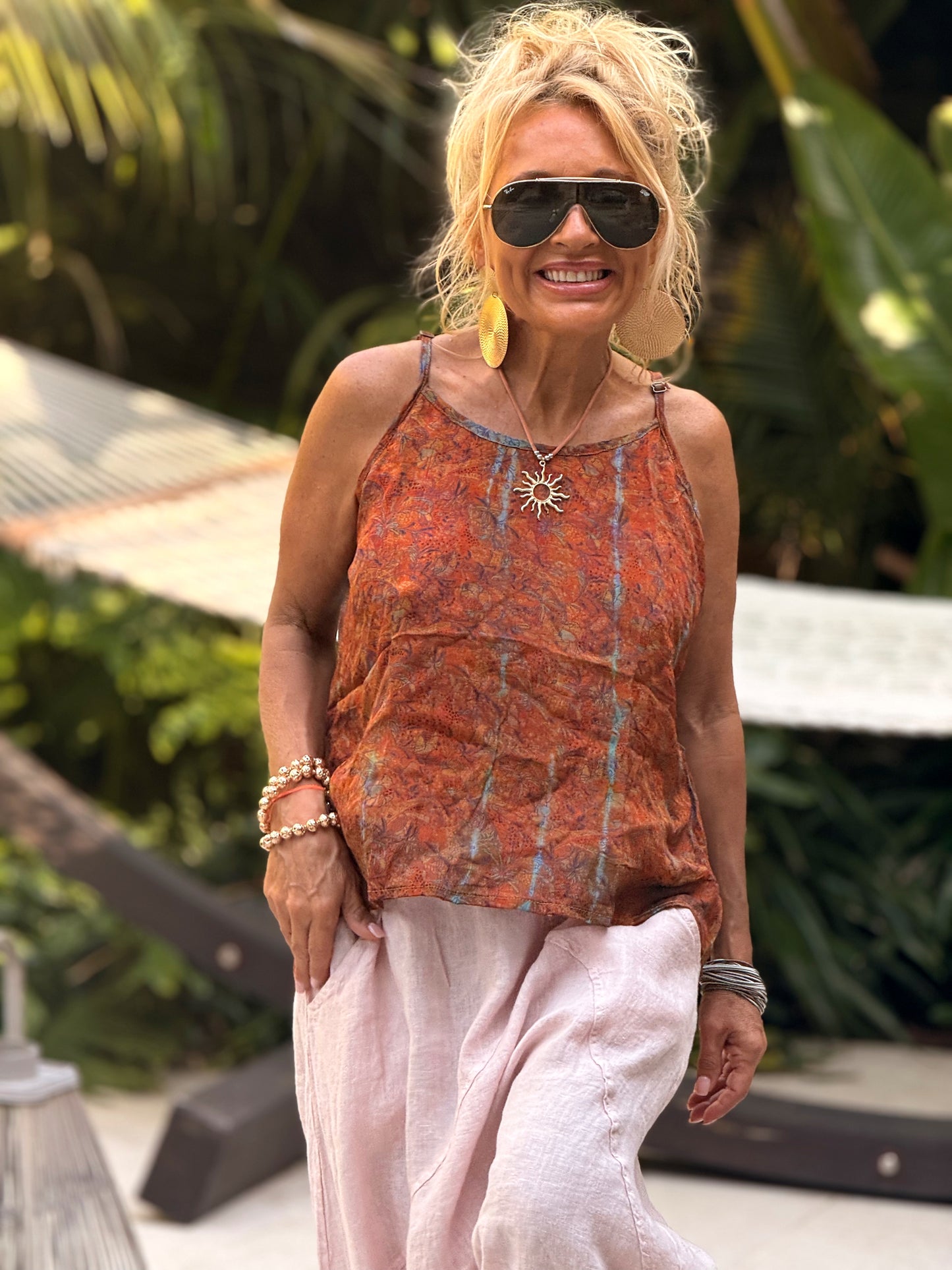 TOP TIRANTES CREPE SEDA INDY MULTICOLOR