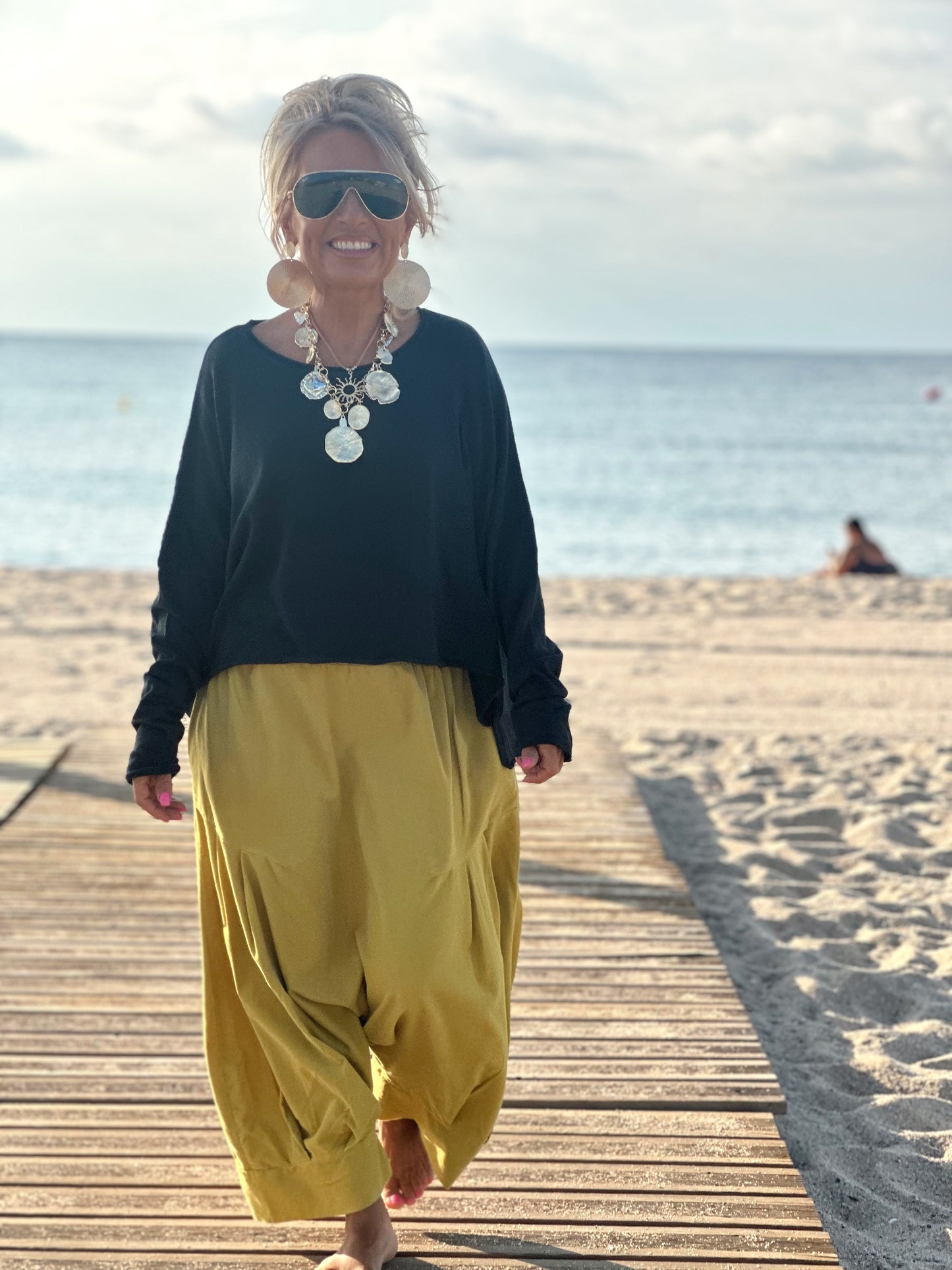 PANTALONES PANA CROPPED BAGGY OVERSIZE MULTICOLOR