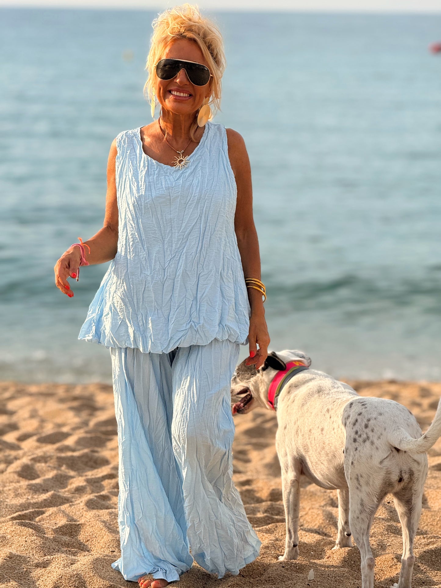 CONJUNTO ARRUGADO MULTICOLOR