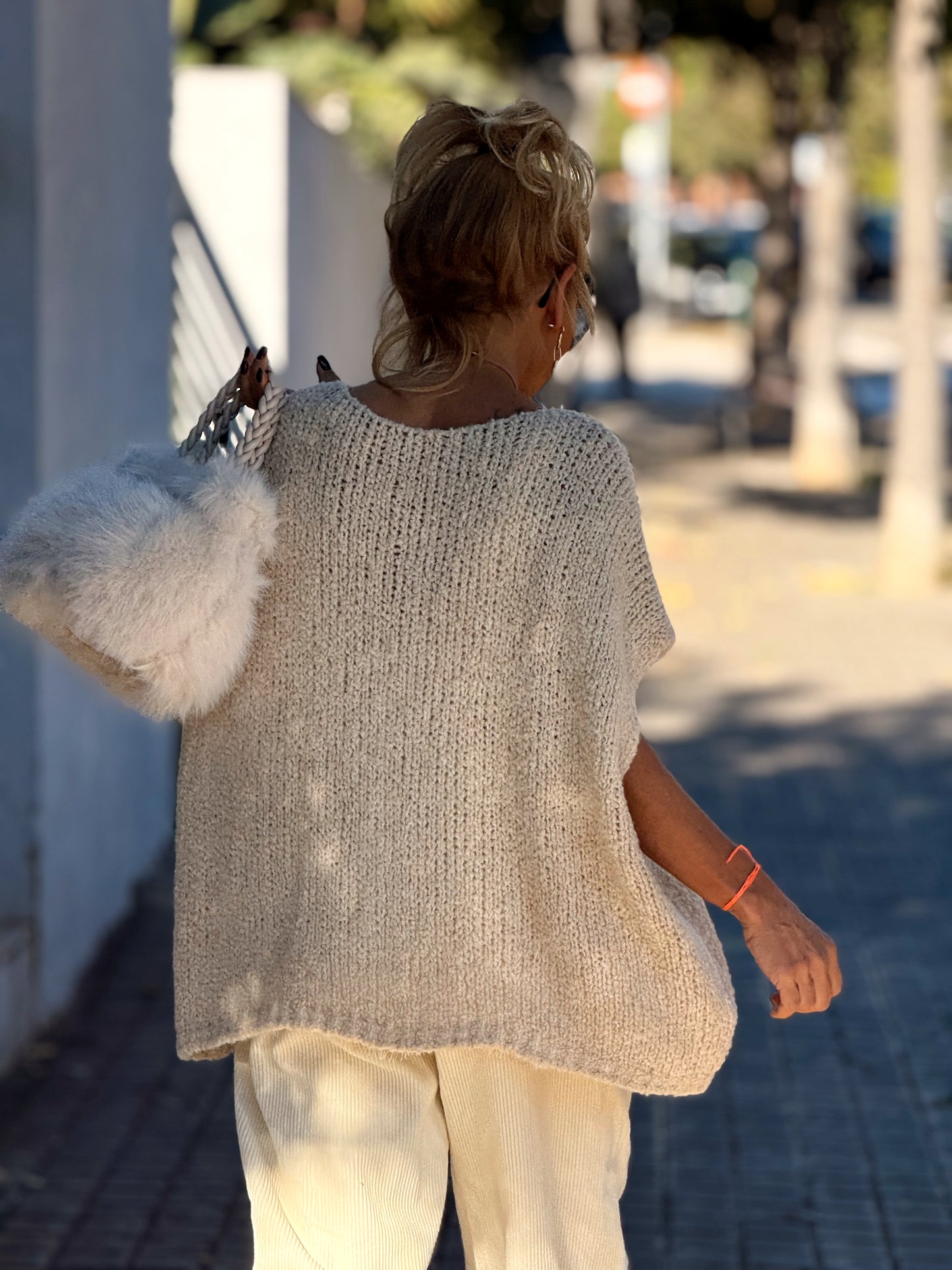 CHALECO DE PUNTO OVERSIZE AMALIA MULTICOLOR