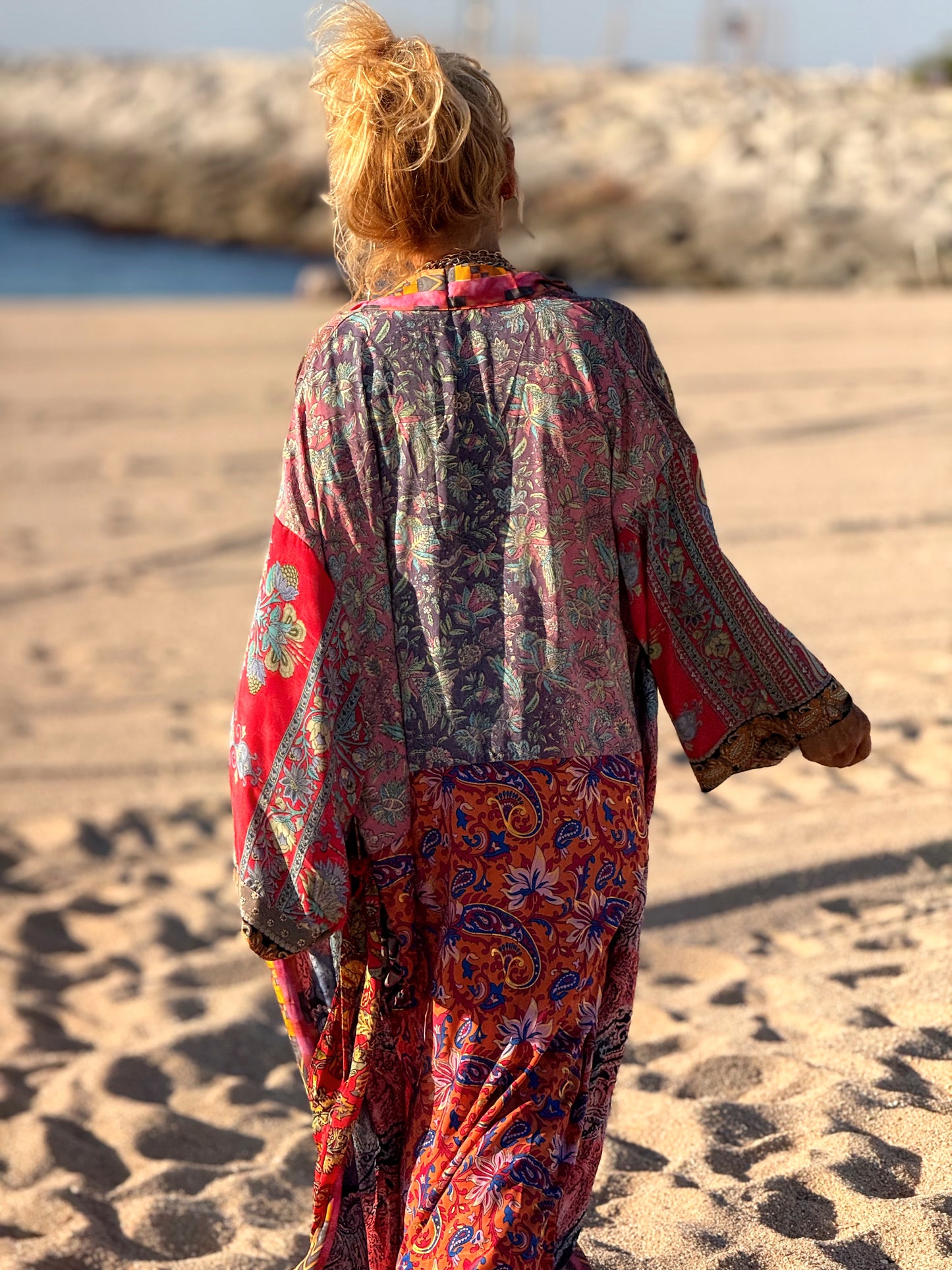 KIMONO ESTAMPADO MANGA 3/4 MULTICOLOR