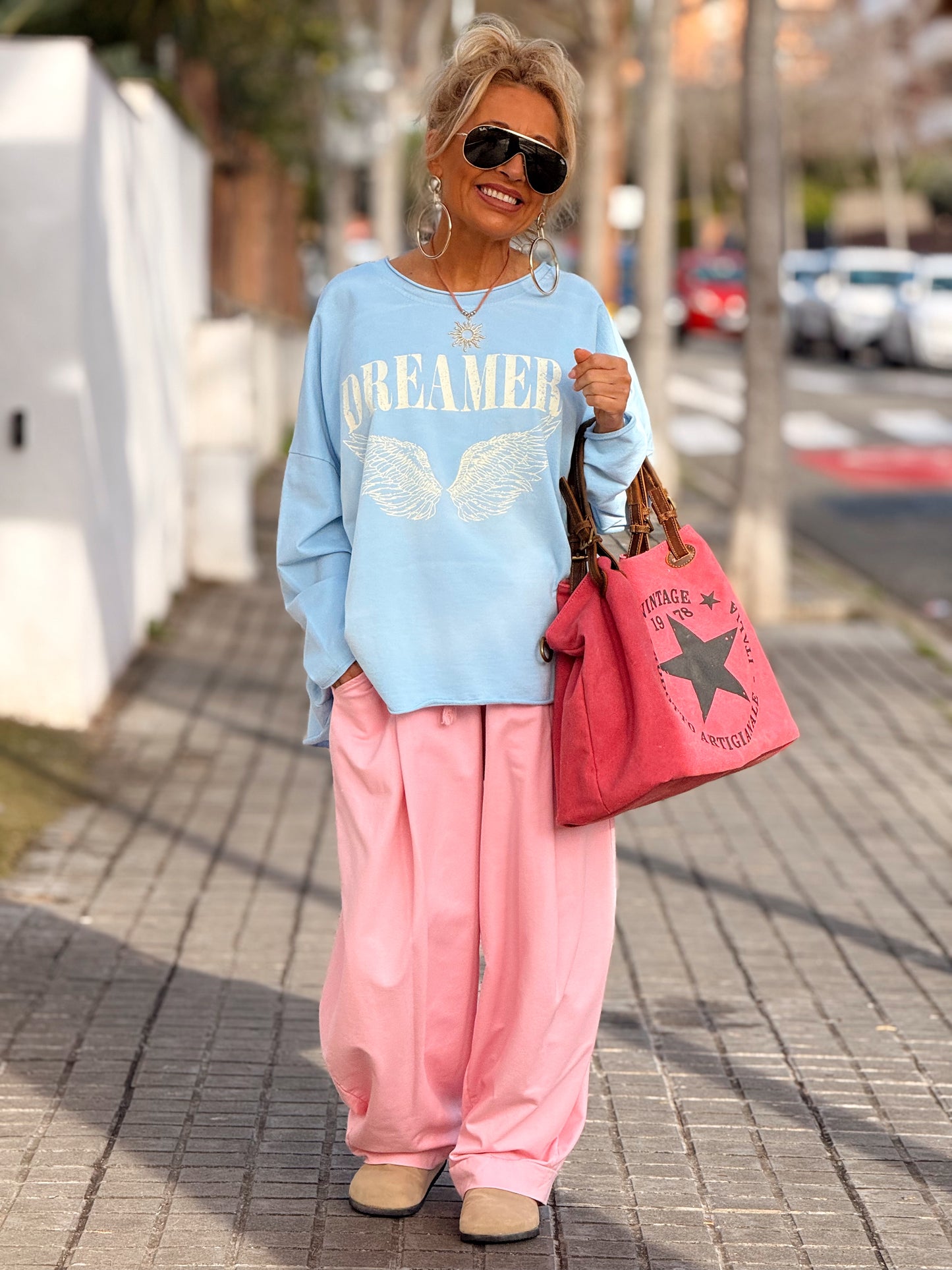CAMISETA DESGASTADA DREAMER MULTICOLOR