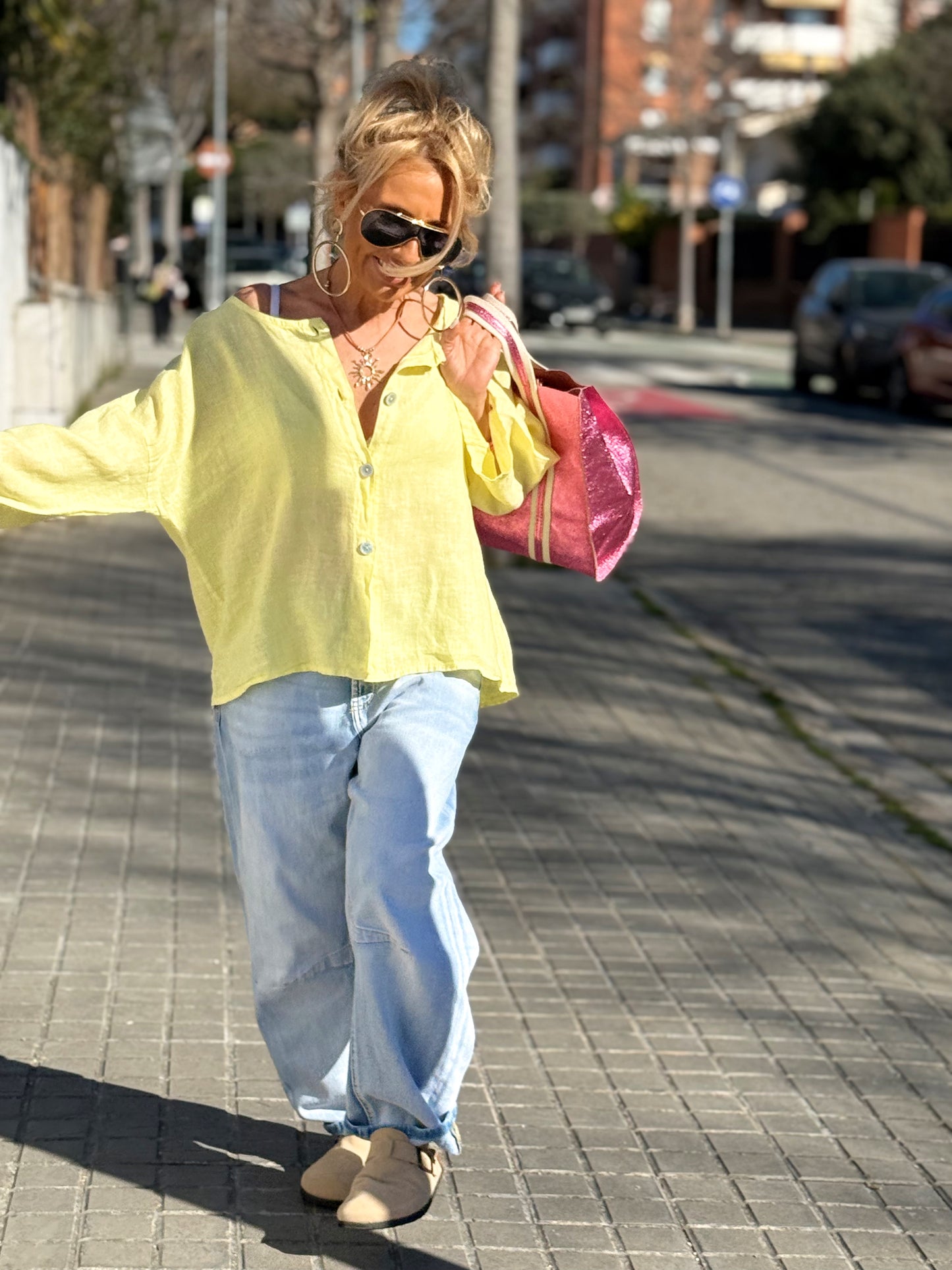 BLUSA DE LINO FABIO MULTICOLOR