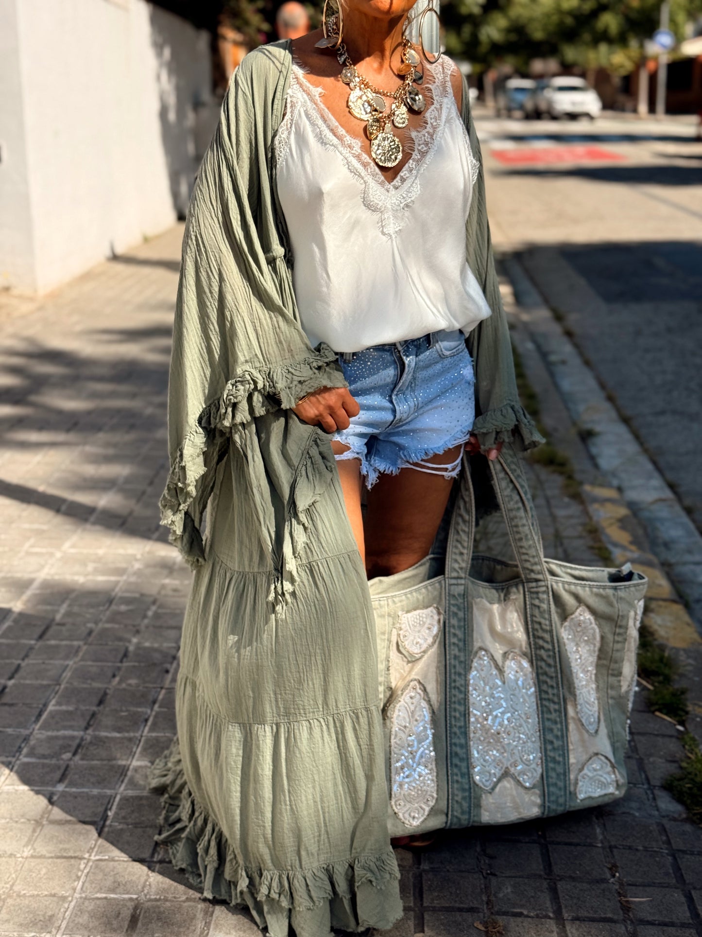 KIMONO SUPER OVERSIZE BOHO MULTICOLOR