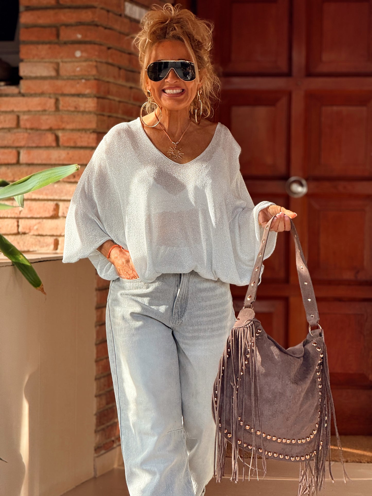 BOLSO TACHAS MULTICOLOR
