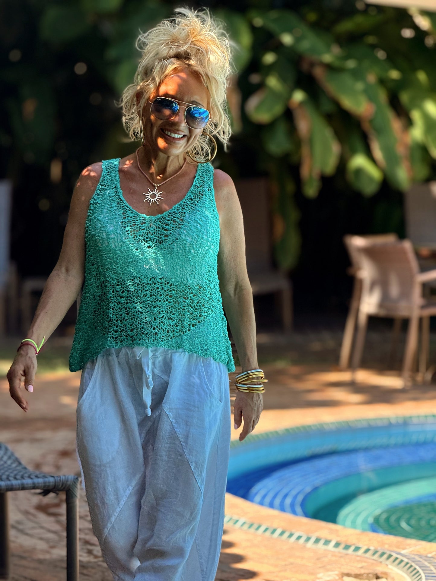 TOP AGUJEROS LUISA VERDE