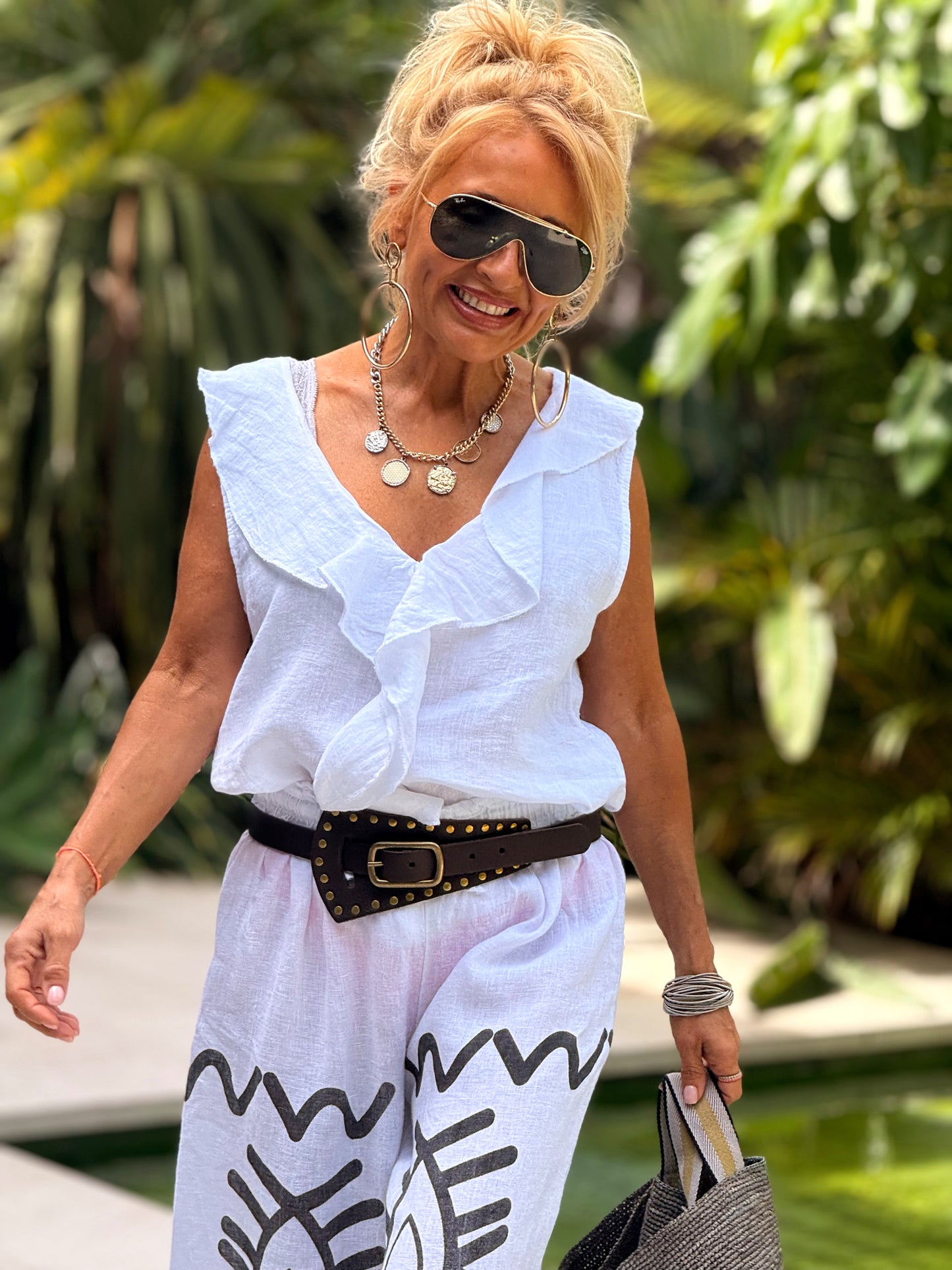 TOP BLUSA VOLANTE MULTICOLOR
