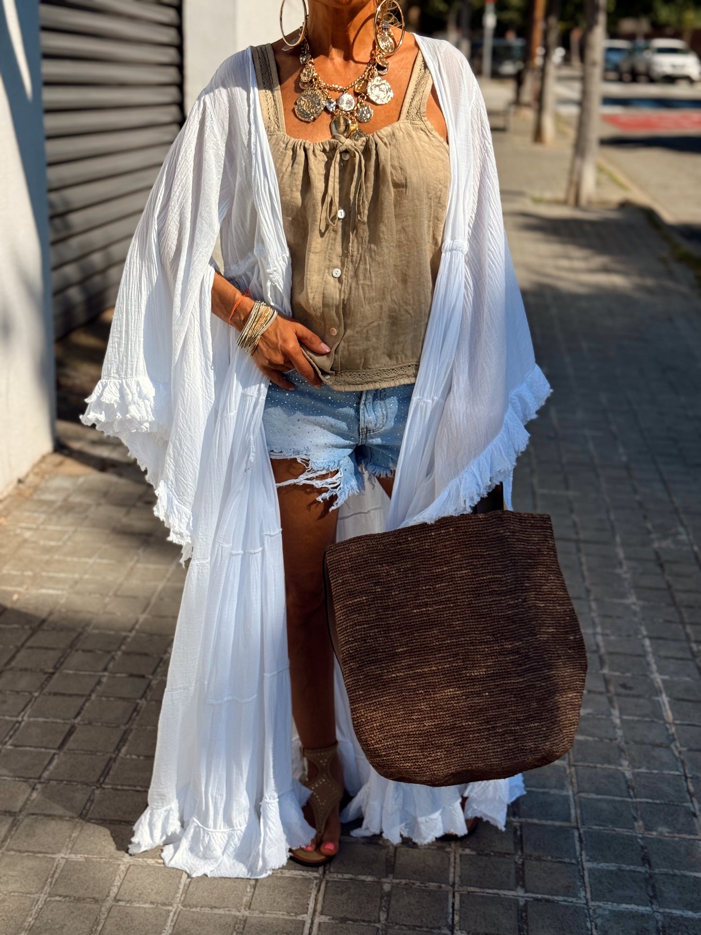 KIMONO SUPER OVERSIZE BOHO MULTICOLOR