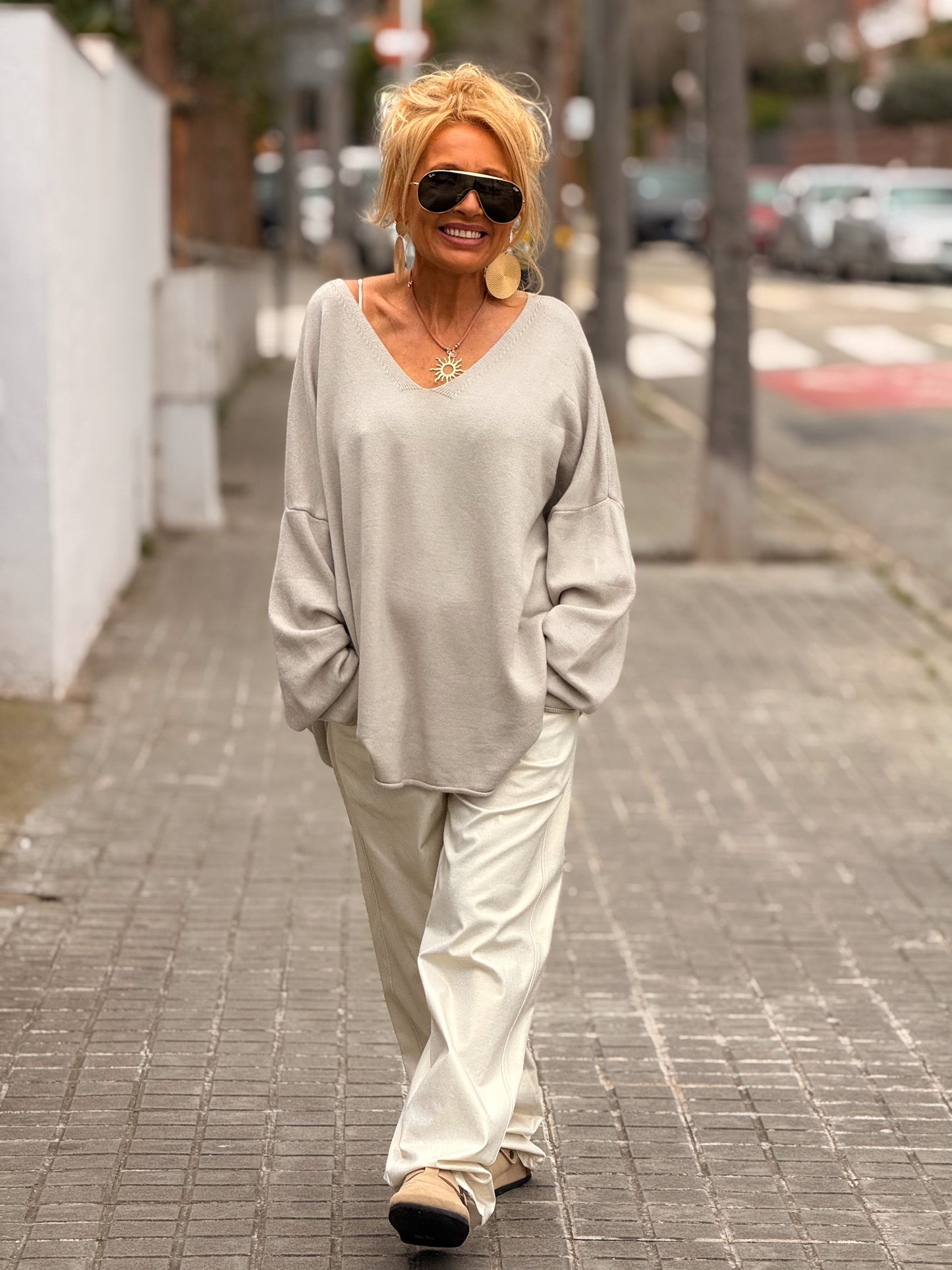 PANTALON OVERSIZE BRILLANTE MULTICOLOR