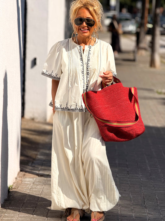 BLUSA BORDES ROMANTIQUE VAINILLA