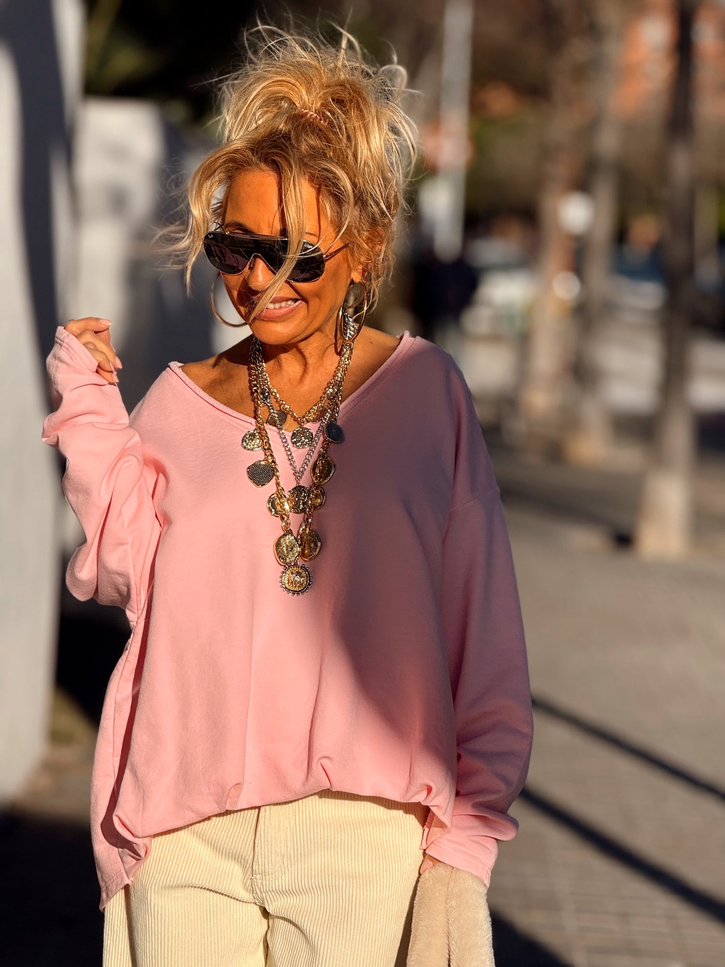 SUDADERA OVERSIZE FILOMENA MULTICOLOR