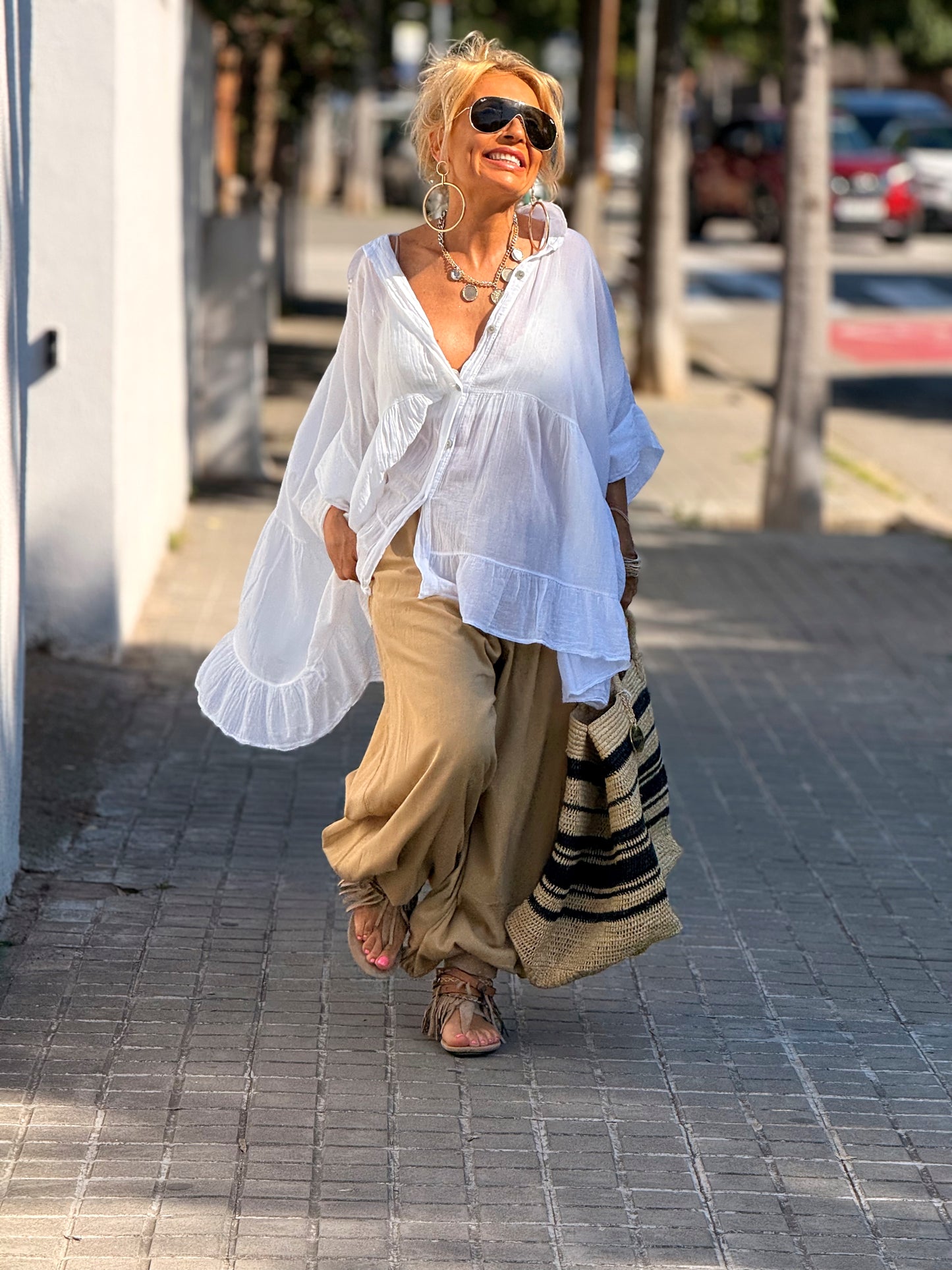PANTALON MARI OVERSIZE MULTICOLOR