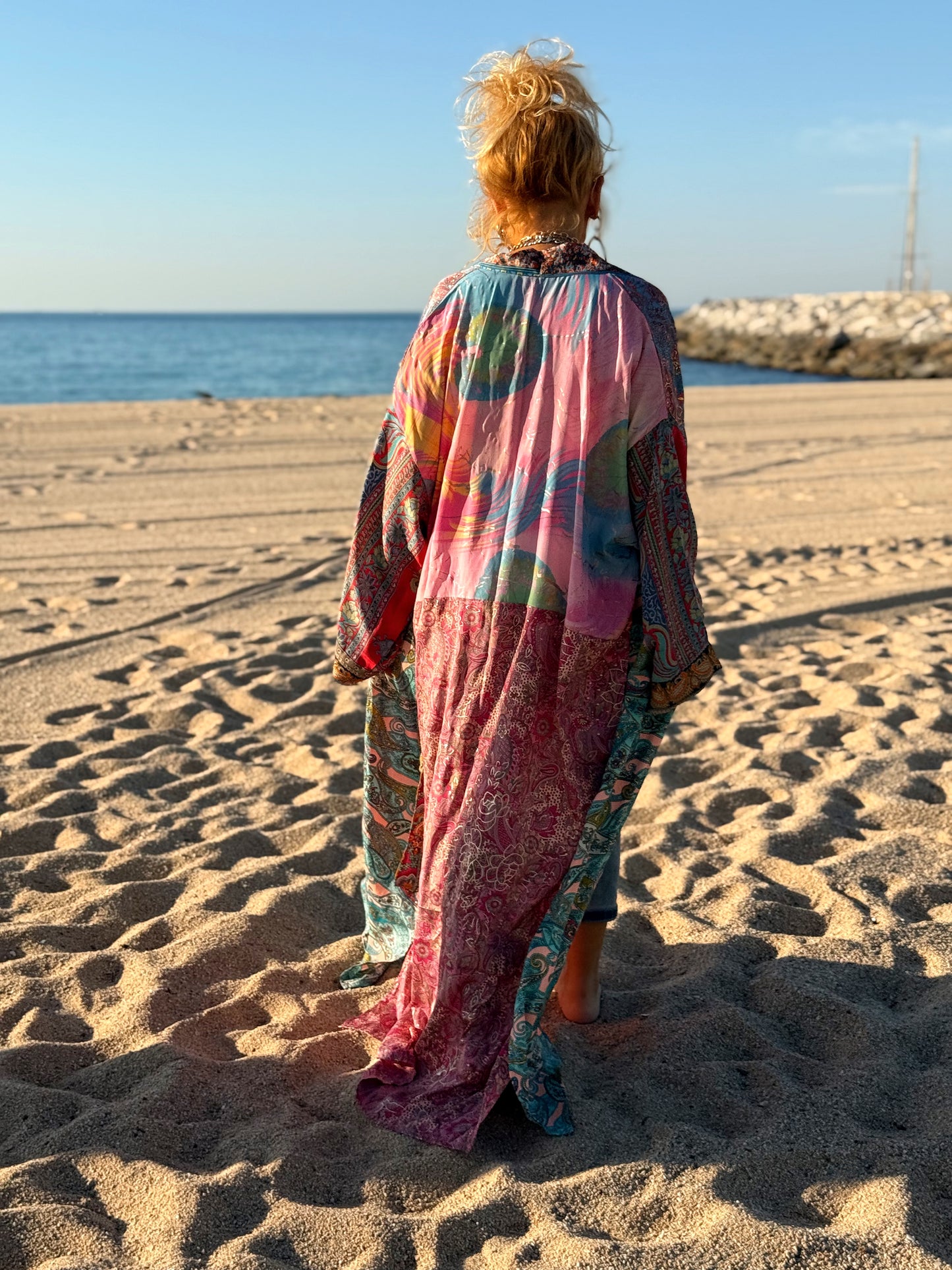 KIMONO ESTAMPADO MANGA 3/4 MULTICOLOR