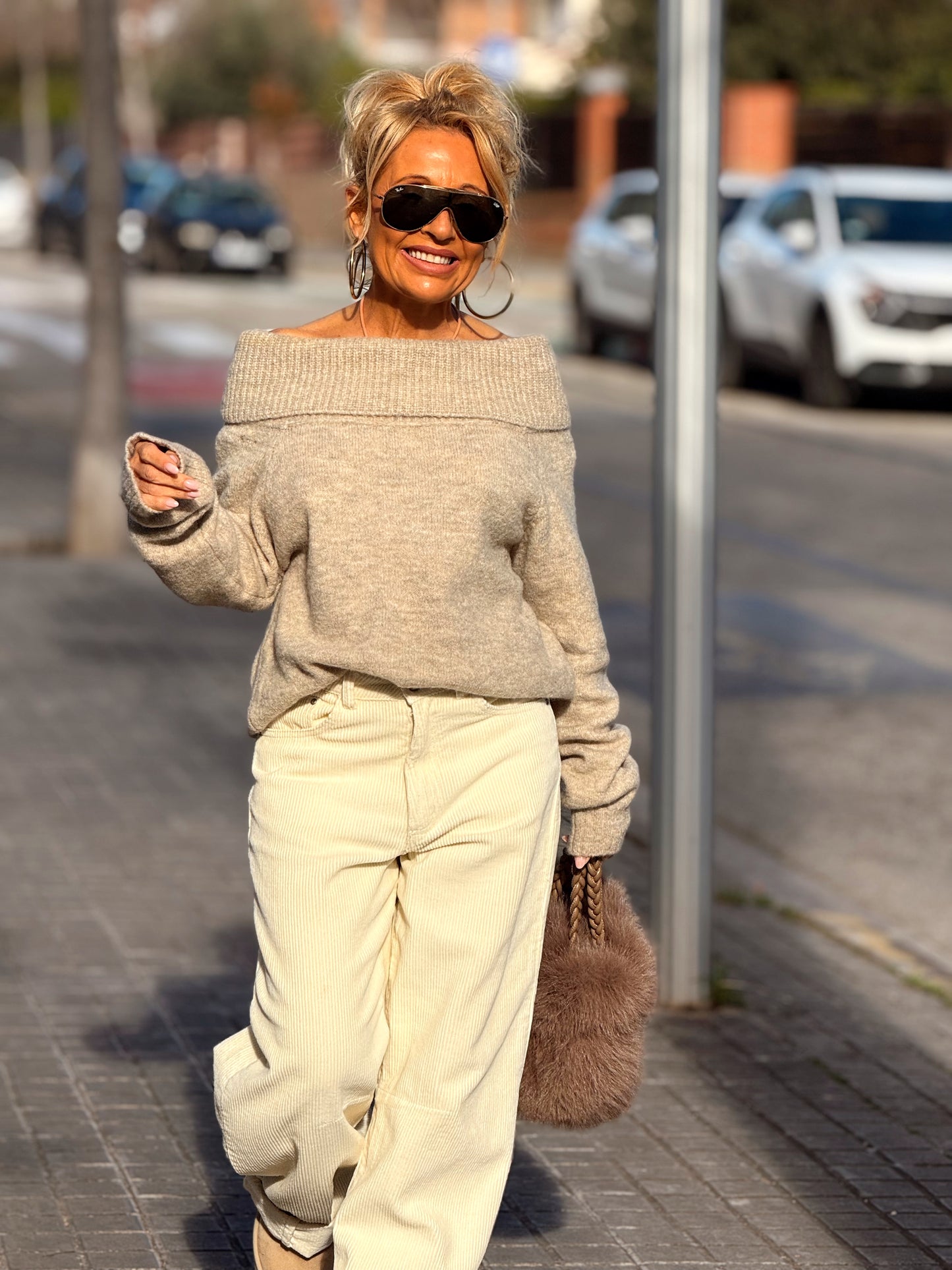 JERSEY DE PUNTO BARDOT MULTICOLOR