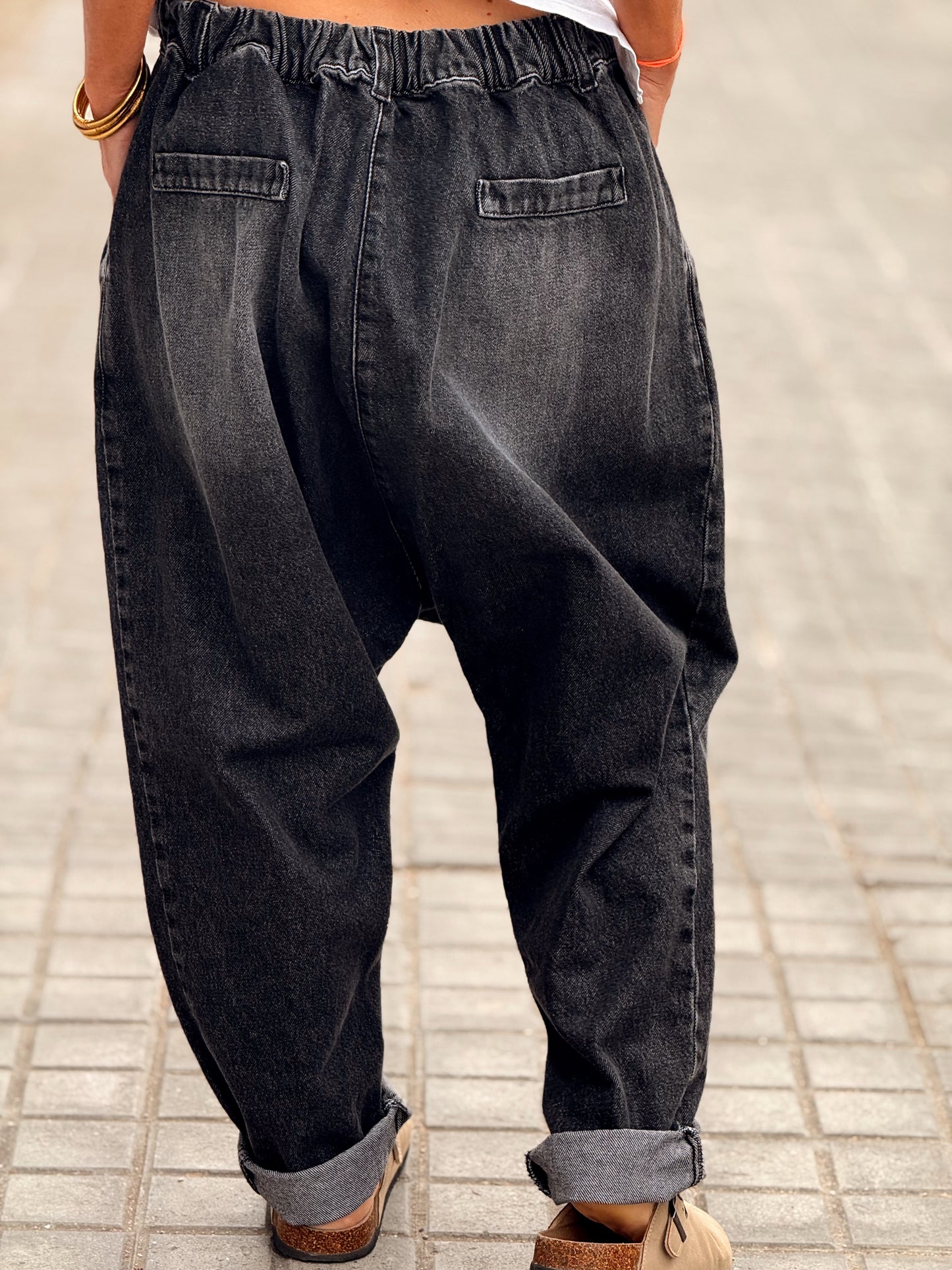 JEANS VAQUEROS BAGGY OVERSIZETHOMAS GRIS OSCURO