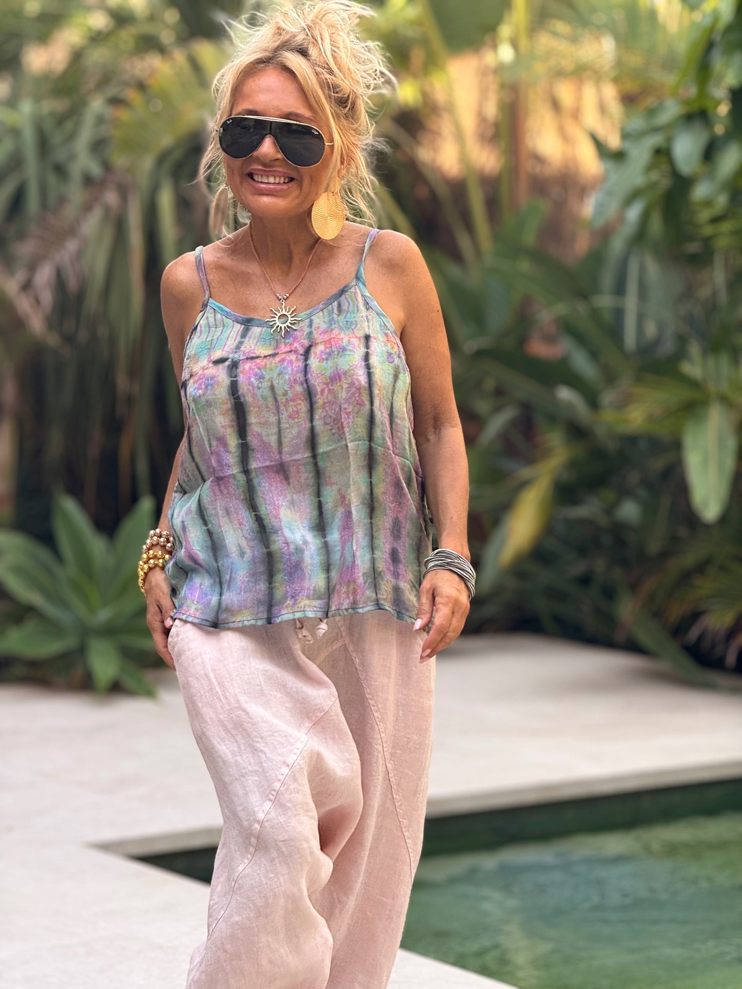 TOP TIRANTES CREPE SEDA INDY MULTICOLOR