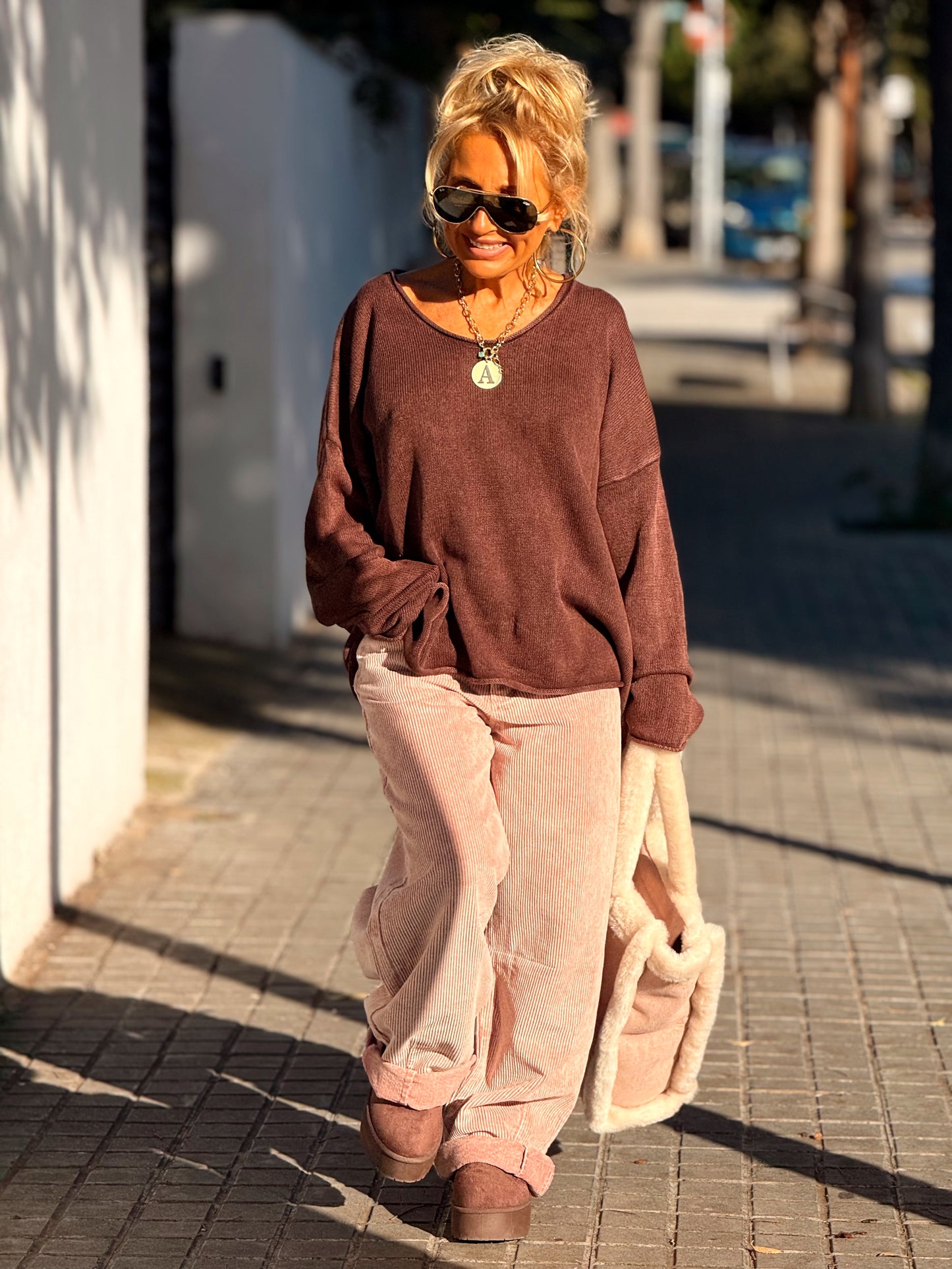 PANTALON DE PANA JOYCE MULTICOLOR