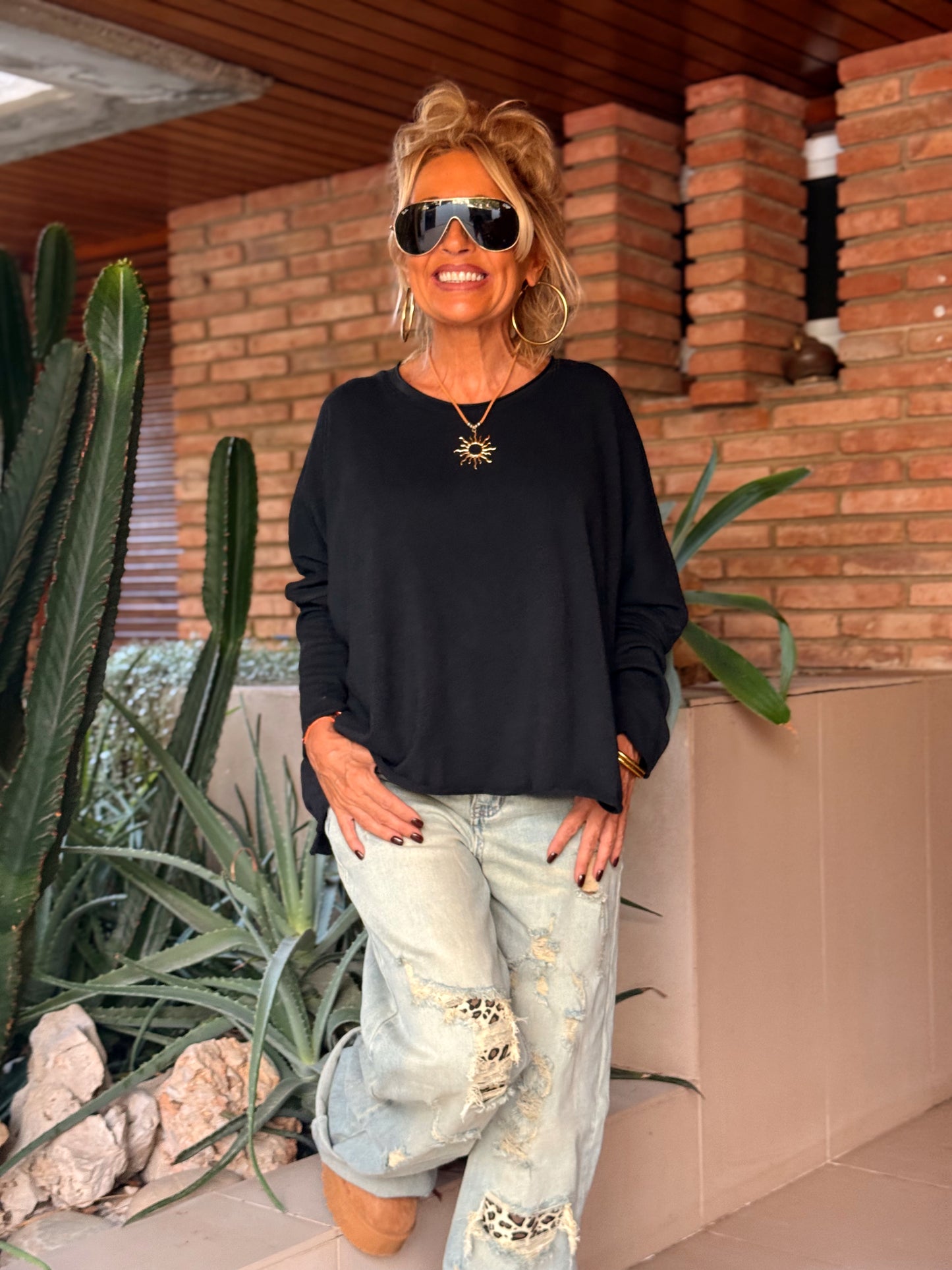 CAMISETA DESGASTADA OVERSIZE DANI MULTICOLOR