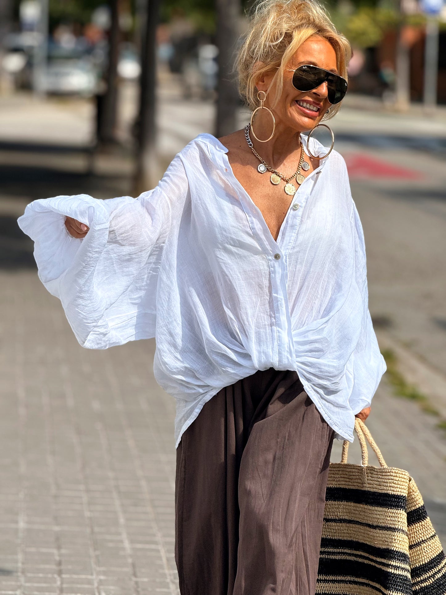 PANTALON MARI OVERSIZE MULTICOLOR