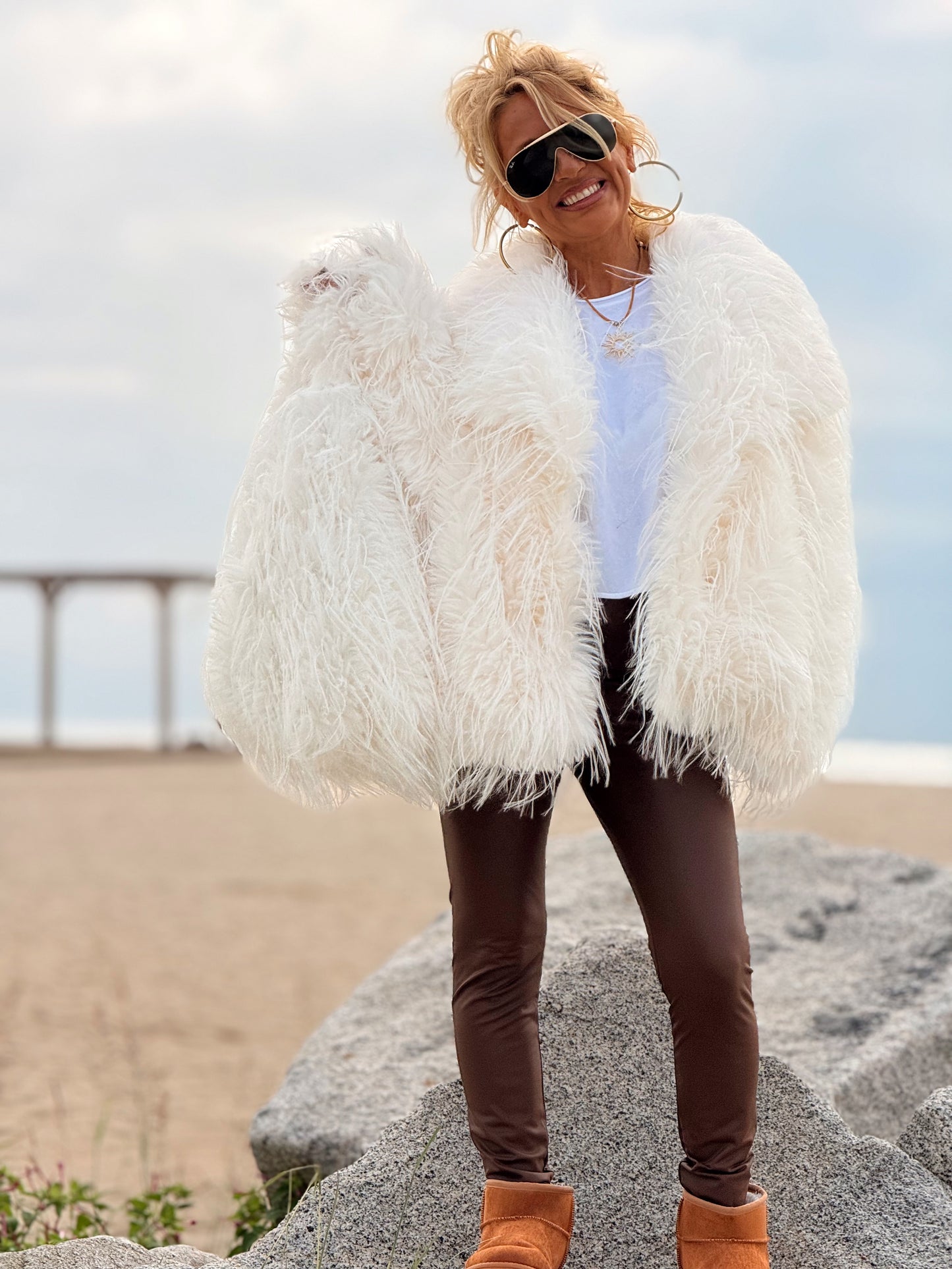 CHAQUETA DE PELO SINTÉTICO LUCAS MULTICOLOR