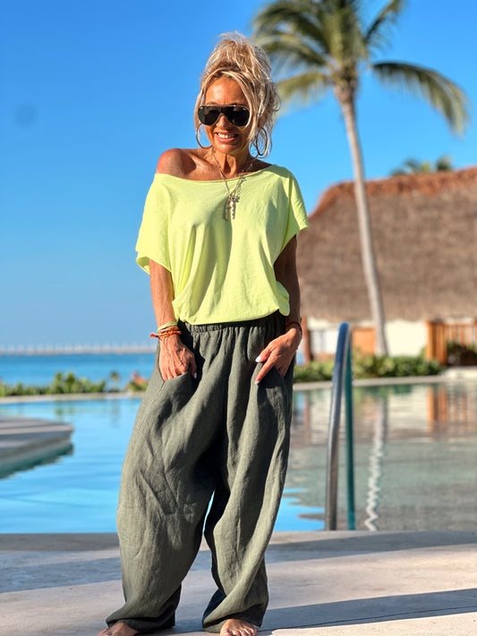 PANTALON OVERSIZE EDEN KAKI