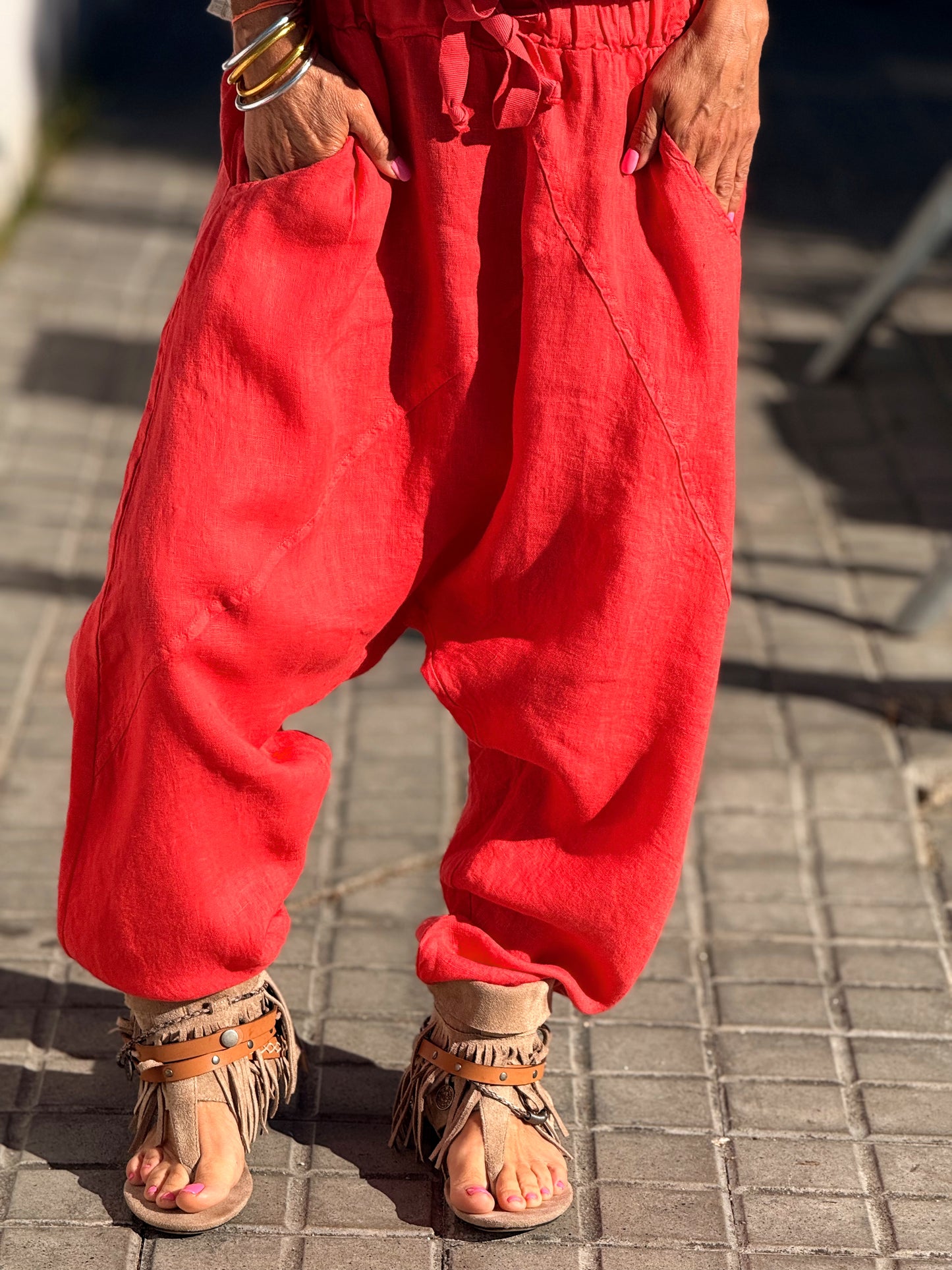 PANTALÓN BAGGY OVERSIZE LINO FLORENT MULTICOLOR
