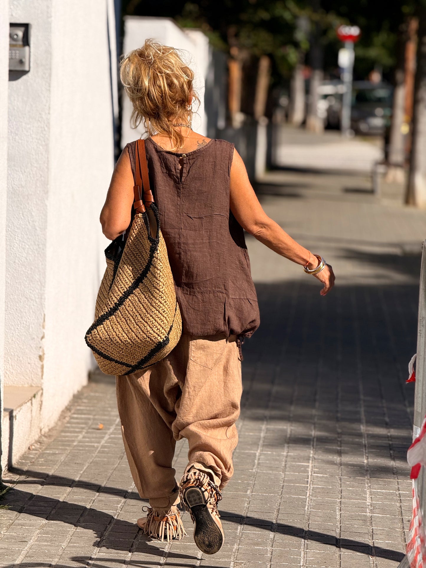 PANTALÓN BAGGY OVERSIZE LINO FLORENT MULTICOLOR