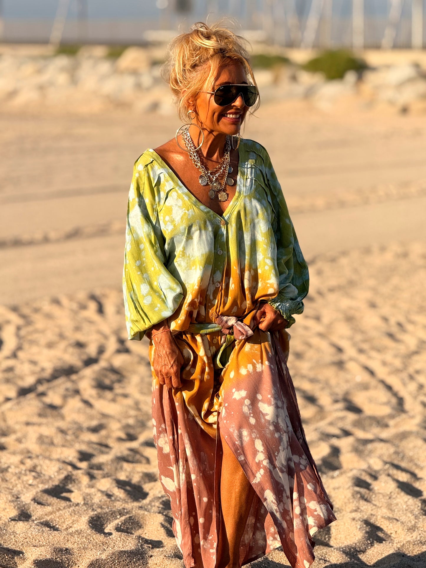 VESTIDO KAFTAN SUPER OVERSIZE MULTICOLOR